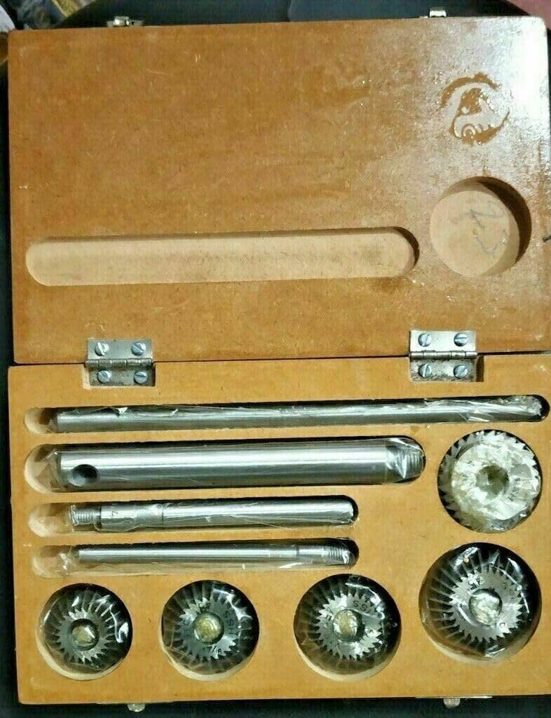 5 Piece Valve Seat Face Cutter Set of 5 Pcs Carbon Steel with Wooden Box-image-48