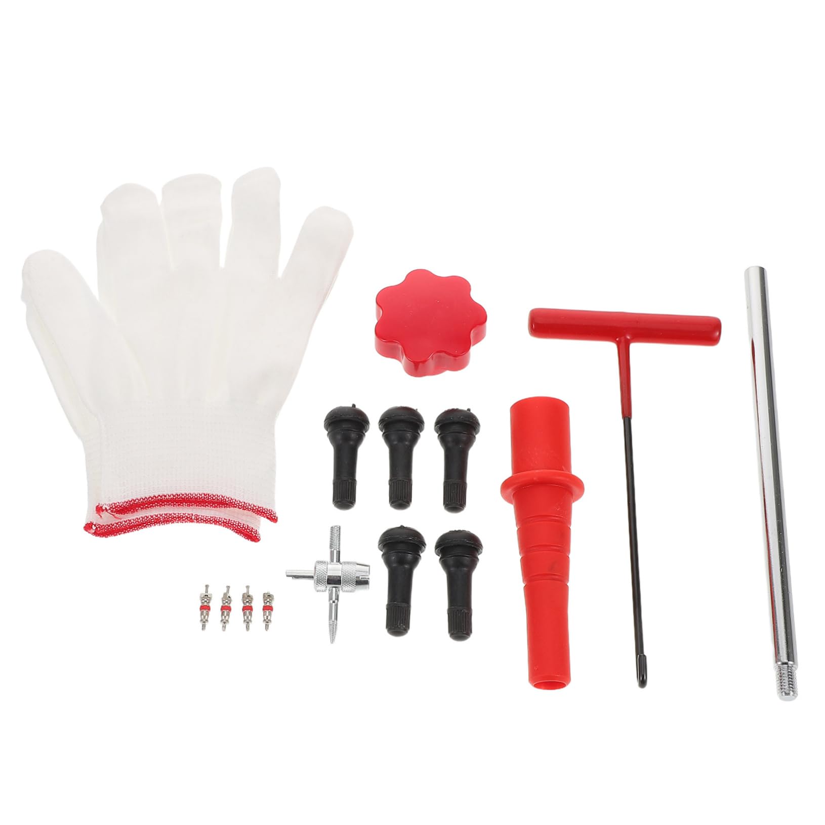 Cabilock 1 Set Tire Valve Stem Repair Kit Durable Valve Core Remover Tool for Cars Trucks and Bikes for Instant Tire Fixing and Maintenance