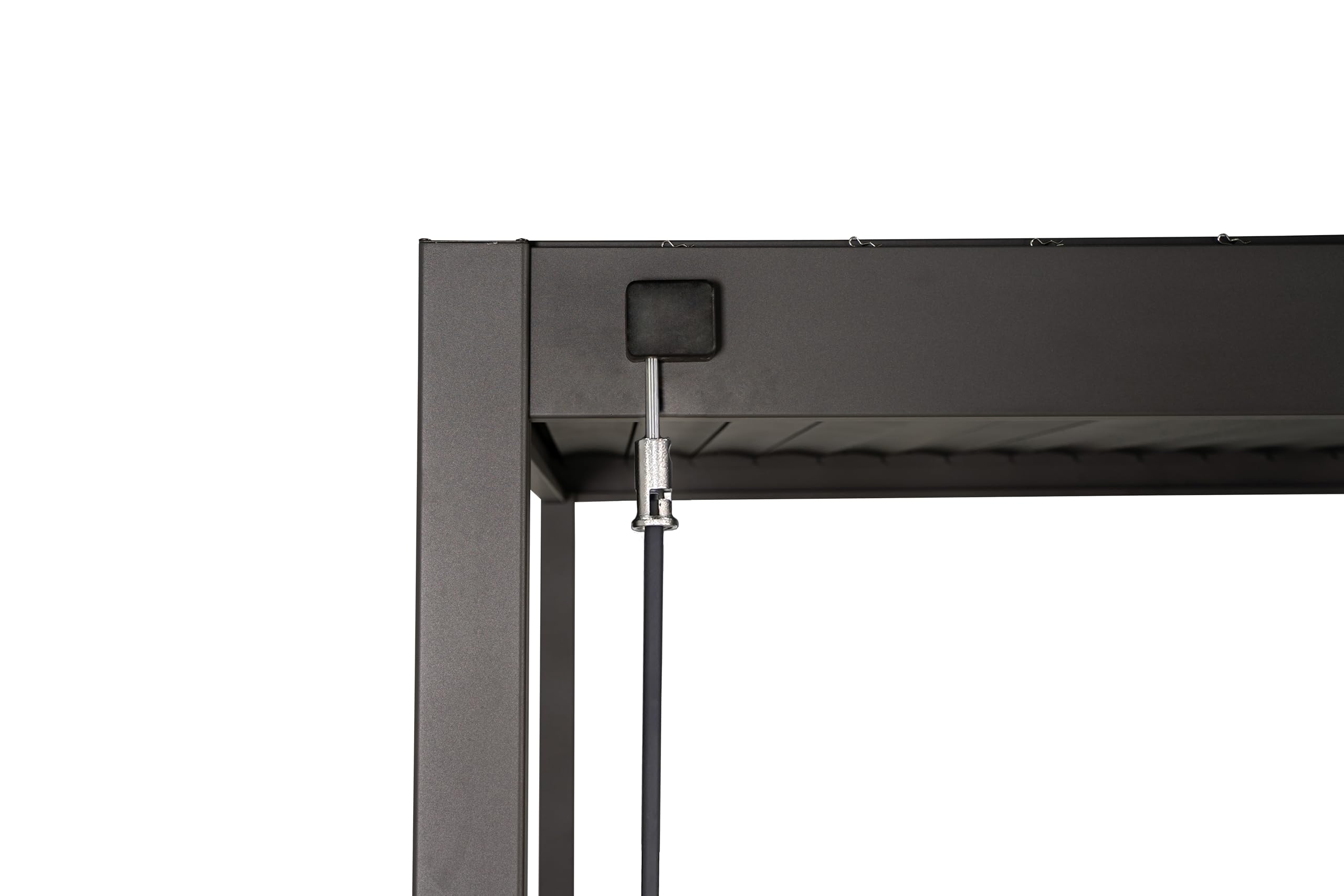 Mirador 88 Basic Pergola 3x3,6m mit Lamellendach, Alu-Stahl, Anthrazit | Wetter- und Winterfest, Integrierte Regenrinne, 0-93° Verstellbares Lamellendach, Alu-Pfosten 88x88mm, Freistehend