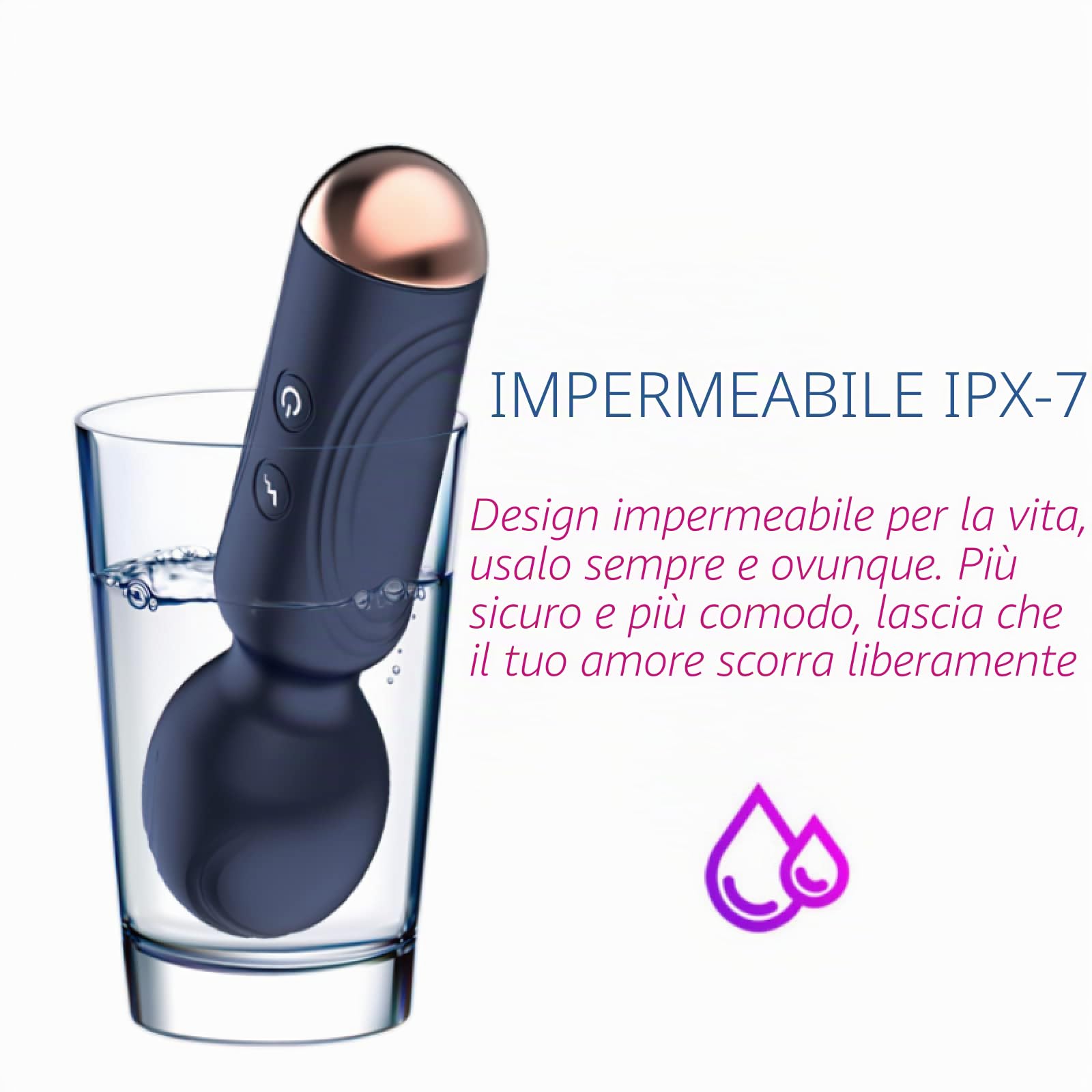 Dona Vibratori Per le donne Microfono Dildo Femmina Punto G Giocattoli sessuali Potente ricarica Massaggiatore Stimolatore clitorideo 18 Adulti 20 modalità Mini vibratore