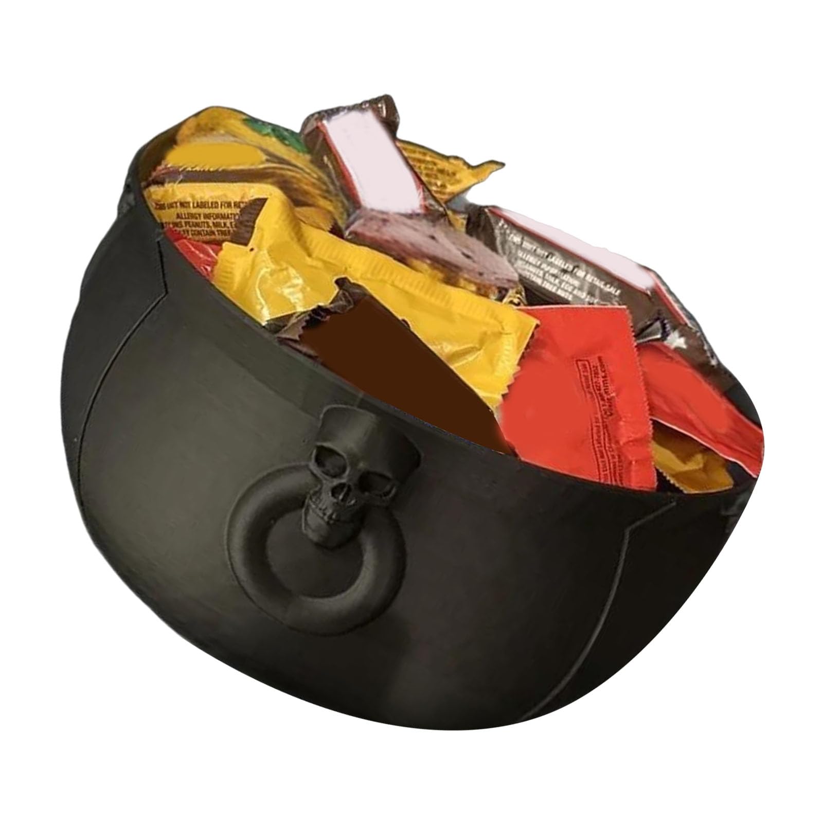 Recyclable Halloween Manifestation Container Candy Container 3 Size Preferences Permanent Polystyrene Substance Holiday Decoration Gathering Bucket Halloween Manifestation Polystyrene Candy Bucket