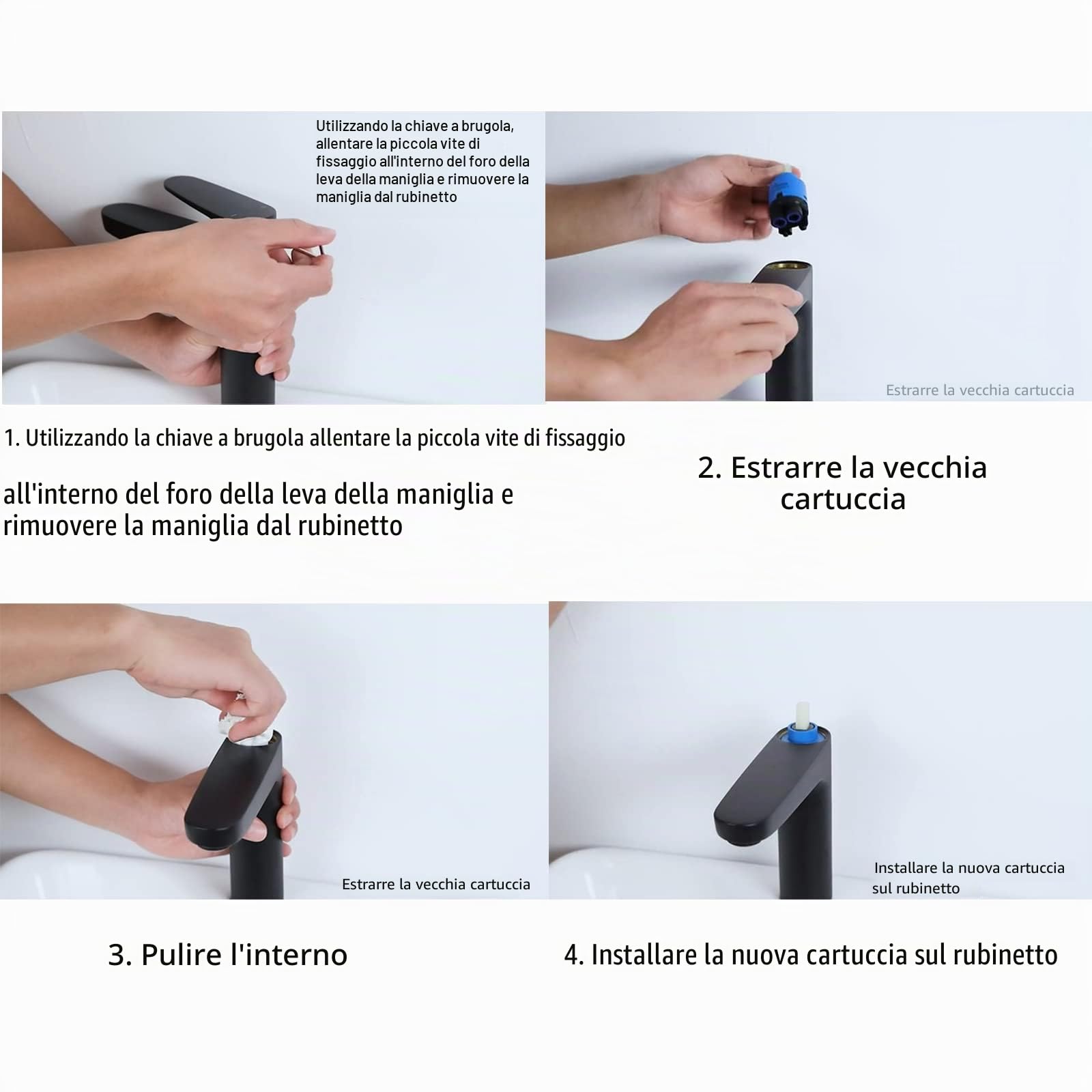Cartuccia in Ceramica 35 mm per Rubinetto da Cucina Monocomando, Miscelatore, Lavabo e Doccia
