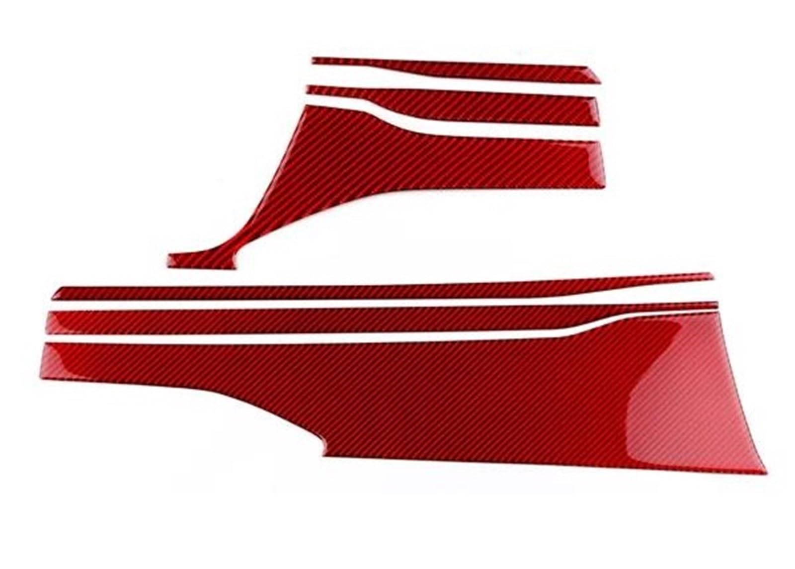 Real Soft Carbon Fiber Sticker for Subaru for WRX STI 2022 2023 Dashboard Decor Panel Trim RHD LHD Interior Decal Trim(RHD Red)