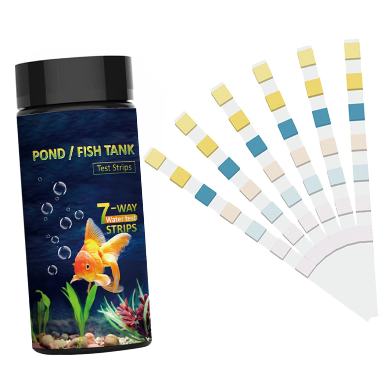 Alipis 4 Sätze Teststreifen Für Die Wasserqualität Testen Pool Teststreifen Aquarium Bausatz Erkennung Fisch Tank Aquarienwasser 7-wege-poolwassertester Pvc 50 Stück * 4