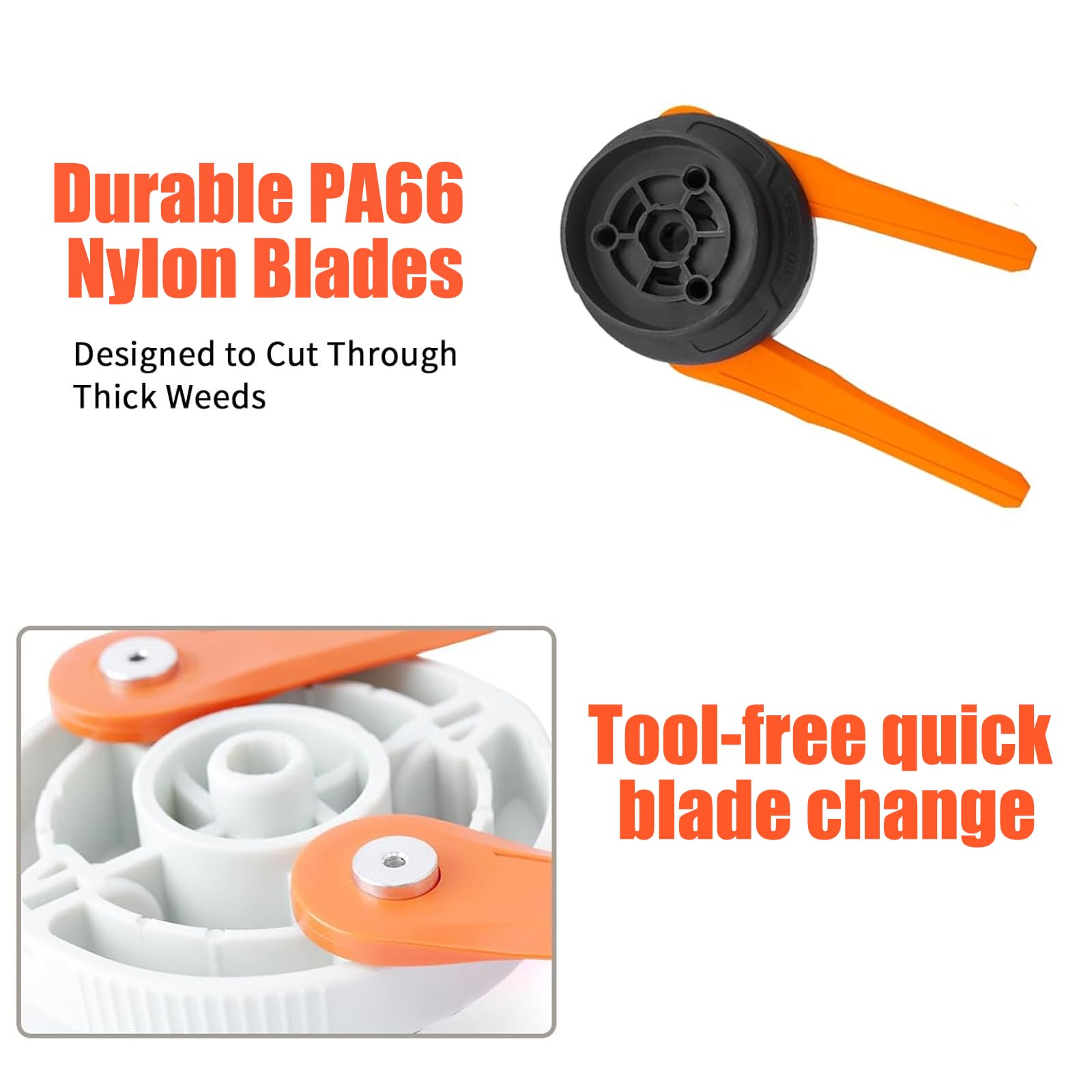 Chuancheng Paquete de 30 cuchillas de plástico 4002 007 1000 para cabezales de recortadora Stihl Weed Eater Blade Polycut 6-2, 6-3, 7-3, Polycut 28-2, 48-2, 47-3