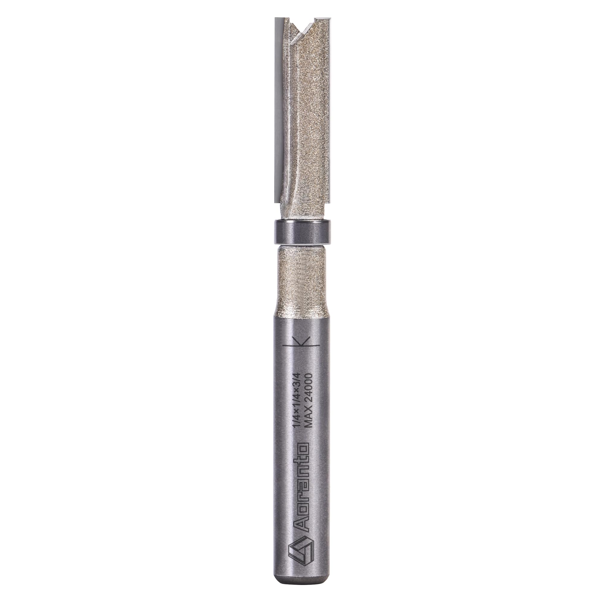 Aoranto Top Bearing Flush Trim Router Bits 1/4" Shank, 1/4" Cut Diameter, 3/4" Cut Length, Useful for Template/Pattern Routing of Parts, Joints,