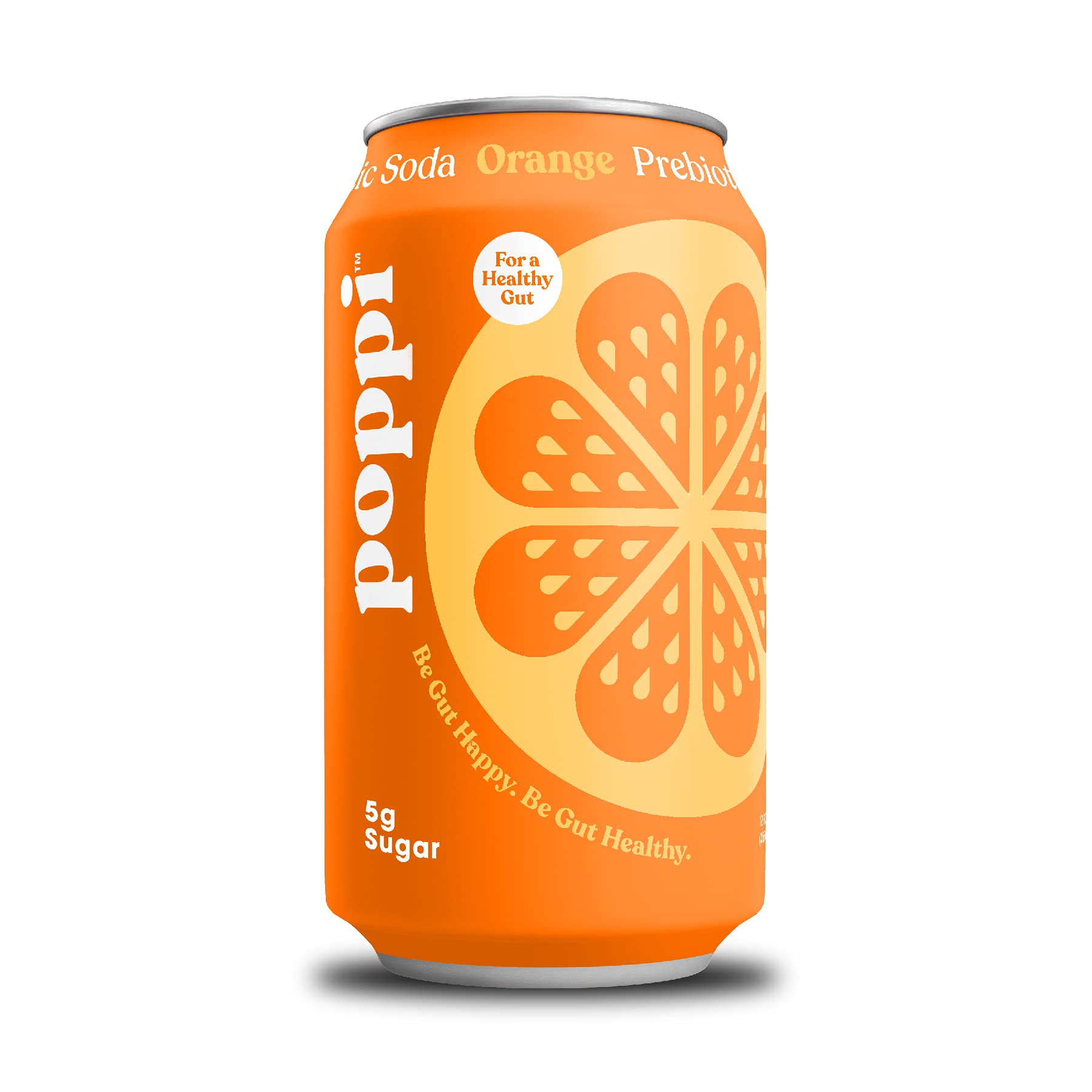 POPPI Sparkling Prebiotic Orange Soda w/ Gut Health & Immunity Benefits