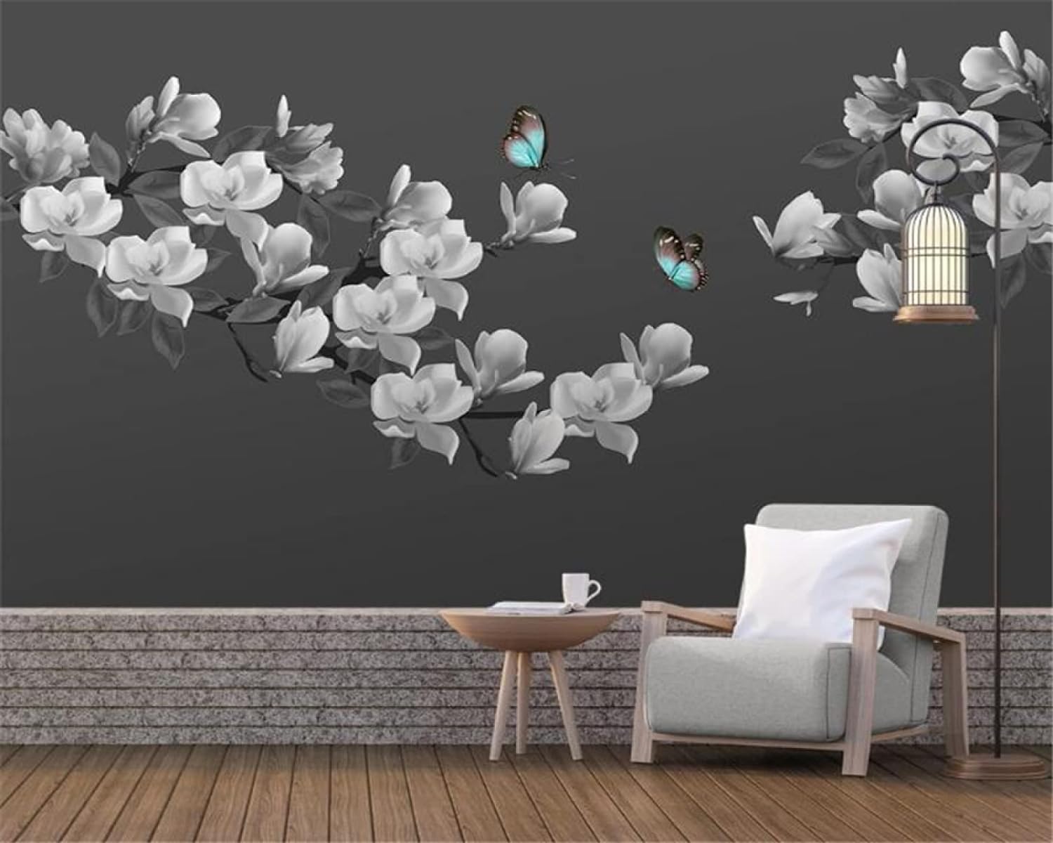 Papier Peint Peler et Coller 3D Motif Animaux pour Éveiller la Décoration d'une Pépinière et Salon