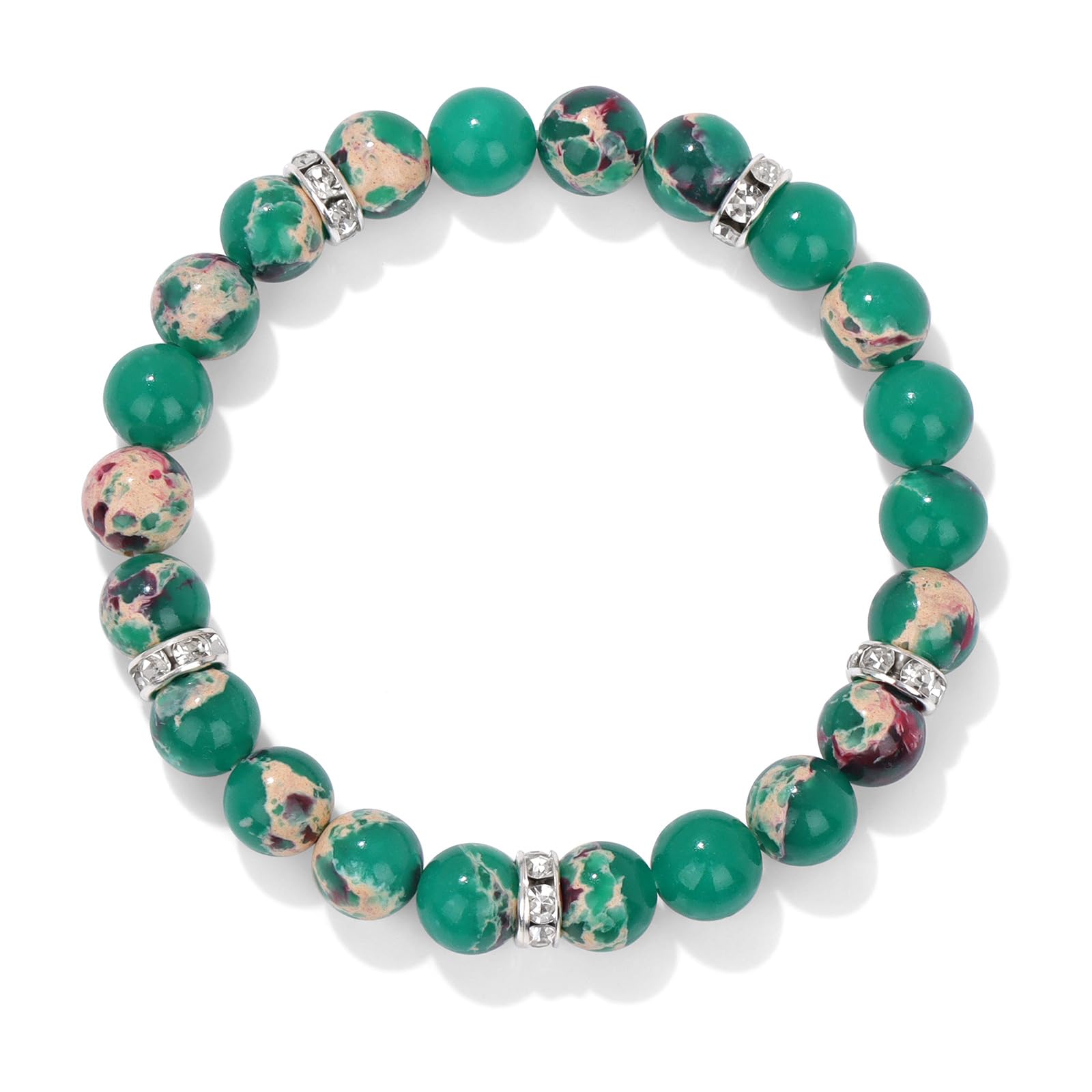 Healing Bracelet For Women Anxiety Beaded Bracelets Jewelry Healing Stone Crystal Bracelet Stress Relief Yoga Beads Chakra Bracelets Gifts For Women pink