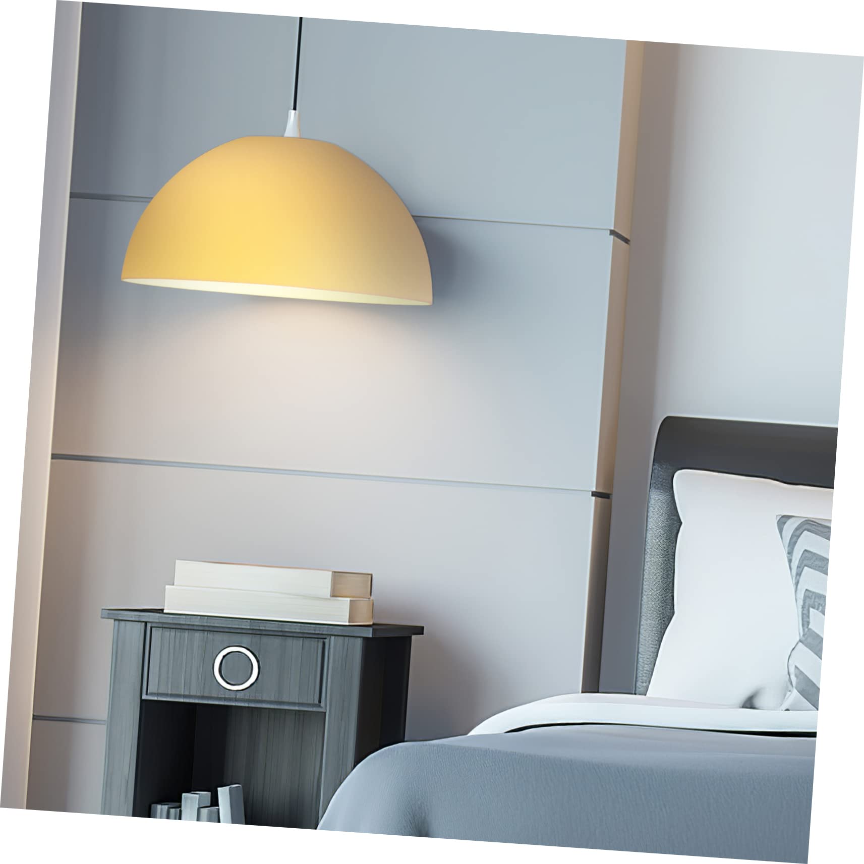 Abat-jour en Plastique Blanc Forme Bol 4 Pièces pour Lampadaire