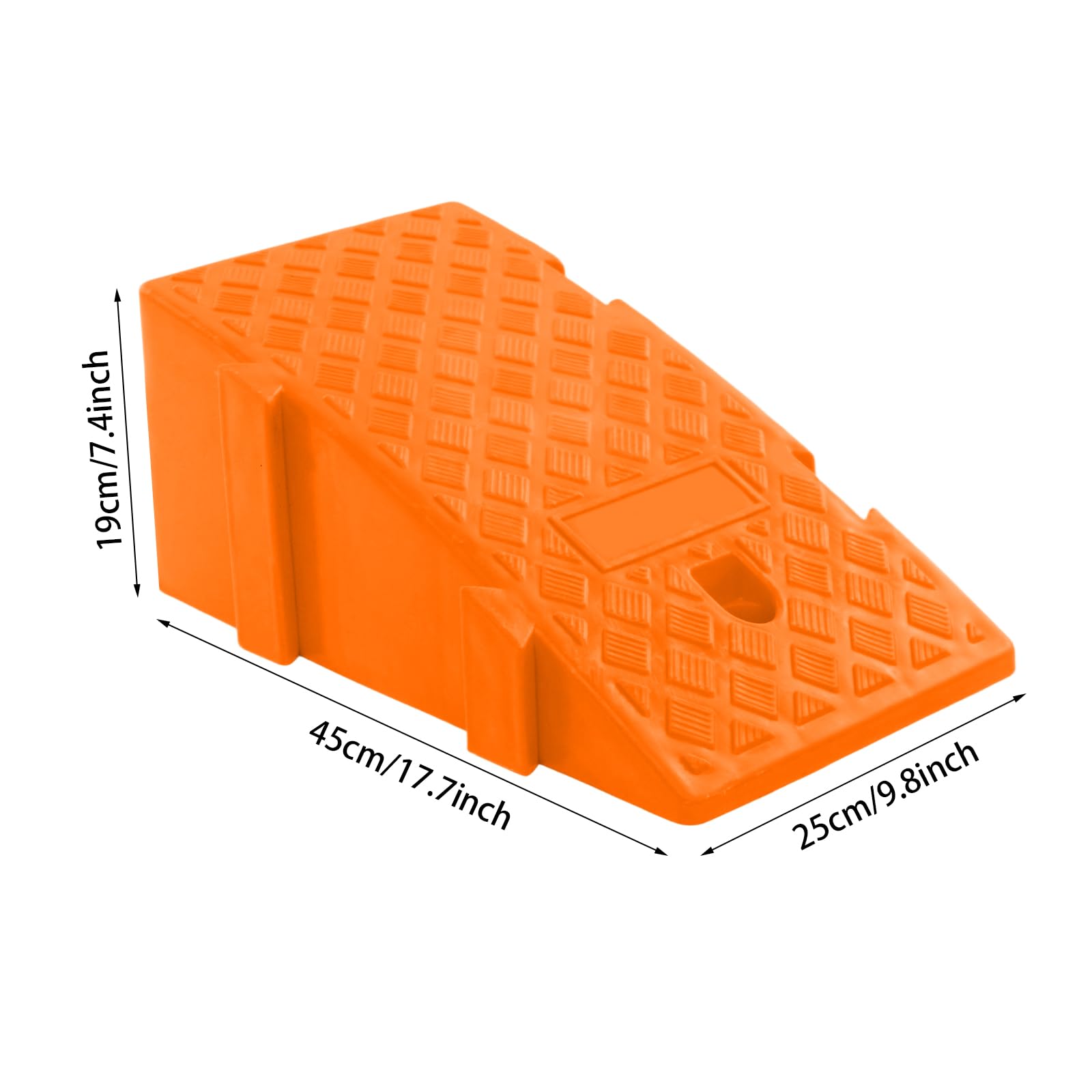 Rampa para bordillos para escalones altos de 19 cm, 2 unidades, portátil, de plástico antideslizante, rampa para ascender, movilidad, ligera rampa para acera, estación de carga, pasarela, coche