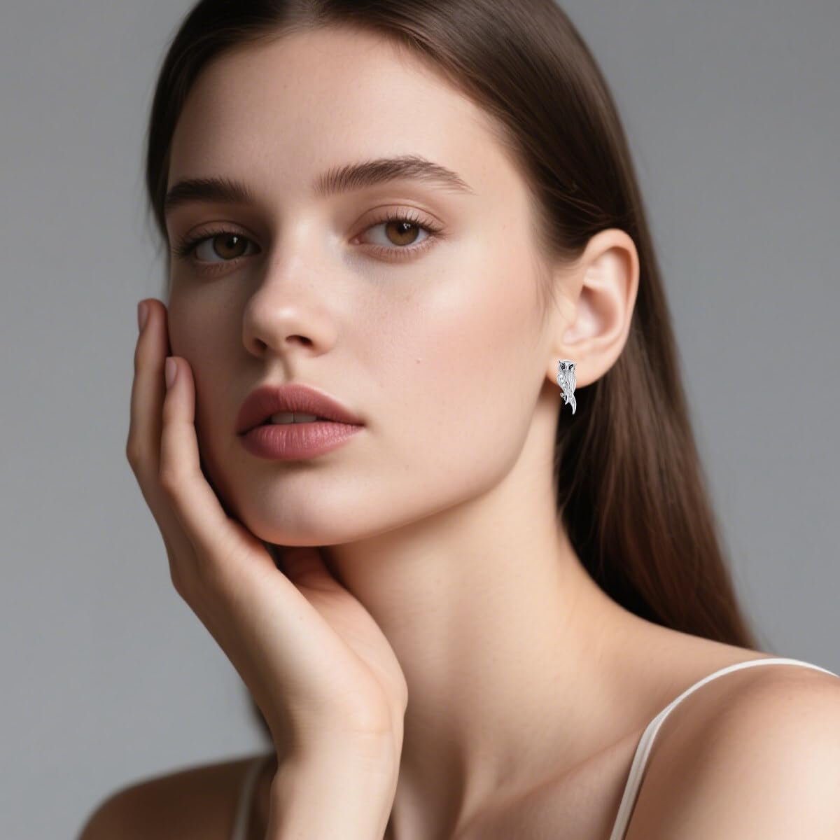 Diamond Owl Stud Earrings for Women 925 Sterling Silver Hypoallergenic Wisdom Owl Earrings Studs Cute Animal Jewelry Christmas Gift for Her - Image 5