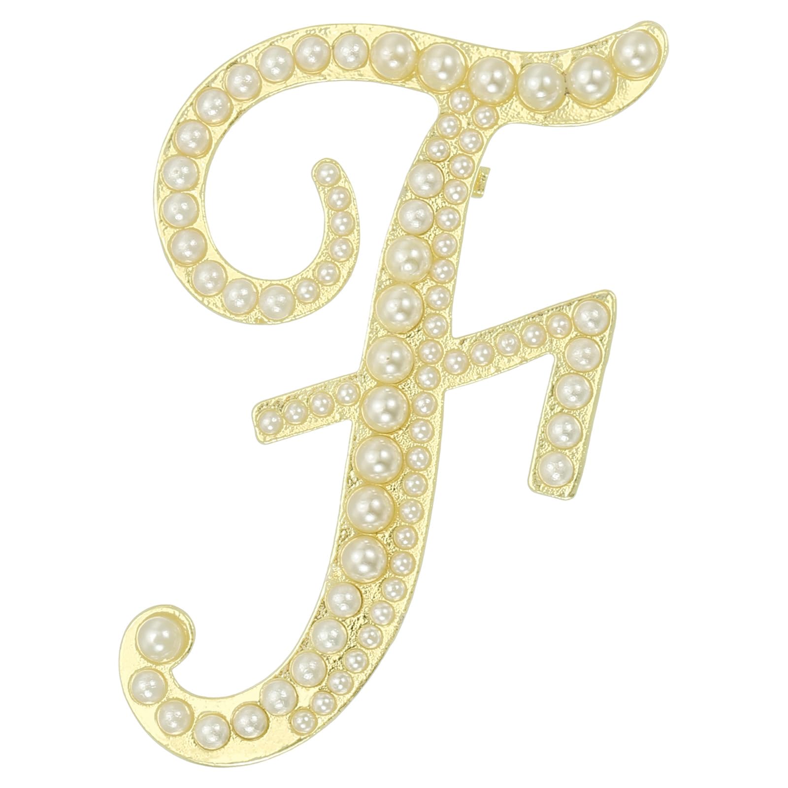 PATIKIL Letter Brooch Pins, Pearl Initial Alphabet Letter Lapel Badges Pin for Women Men Girl Wife Suits Clothes Dress Bouquet Coat Hat Bag Craft Party