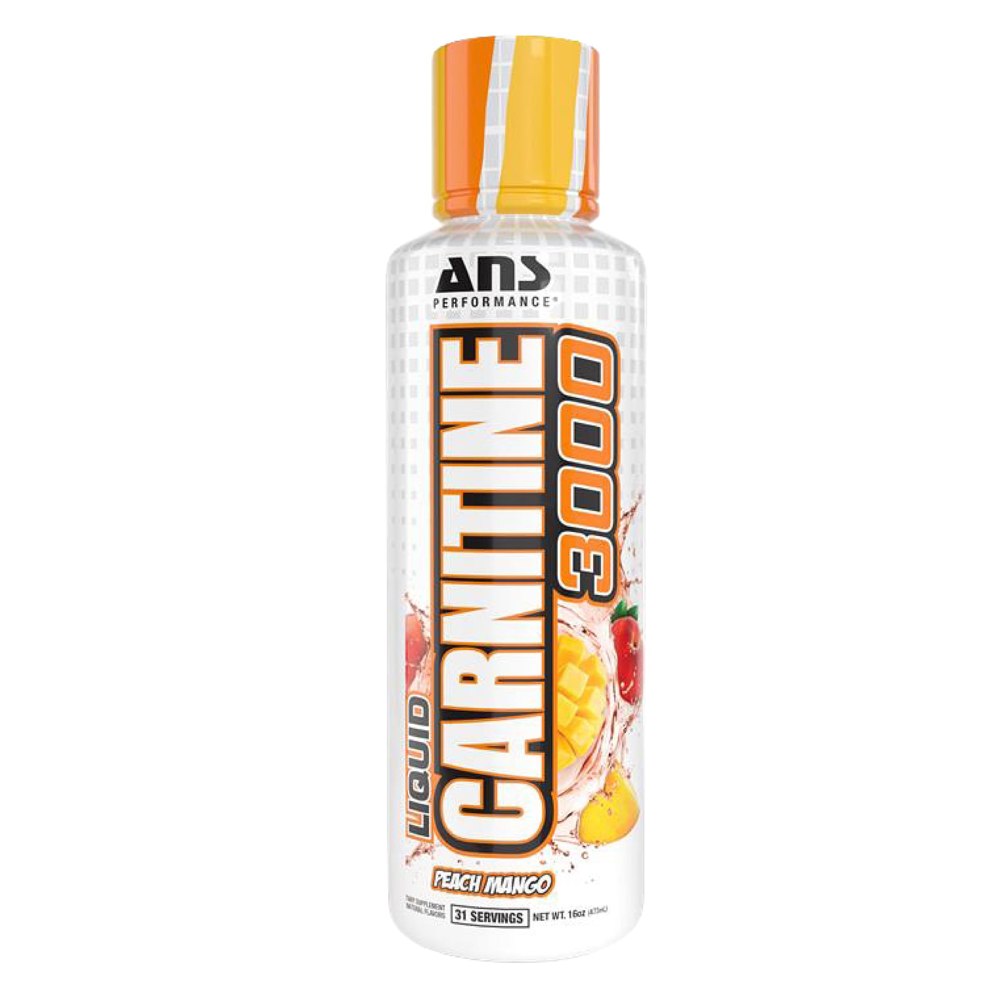 ANS Performance Suplemento de L-carnitina líquida 3000 mg por 15 mL, 473 mL