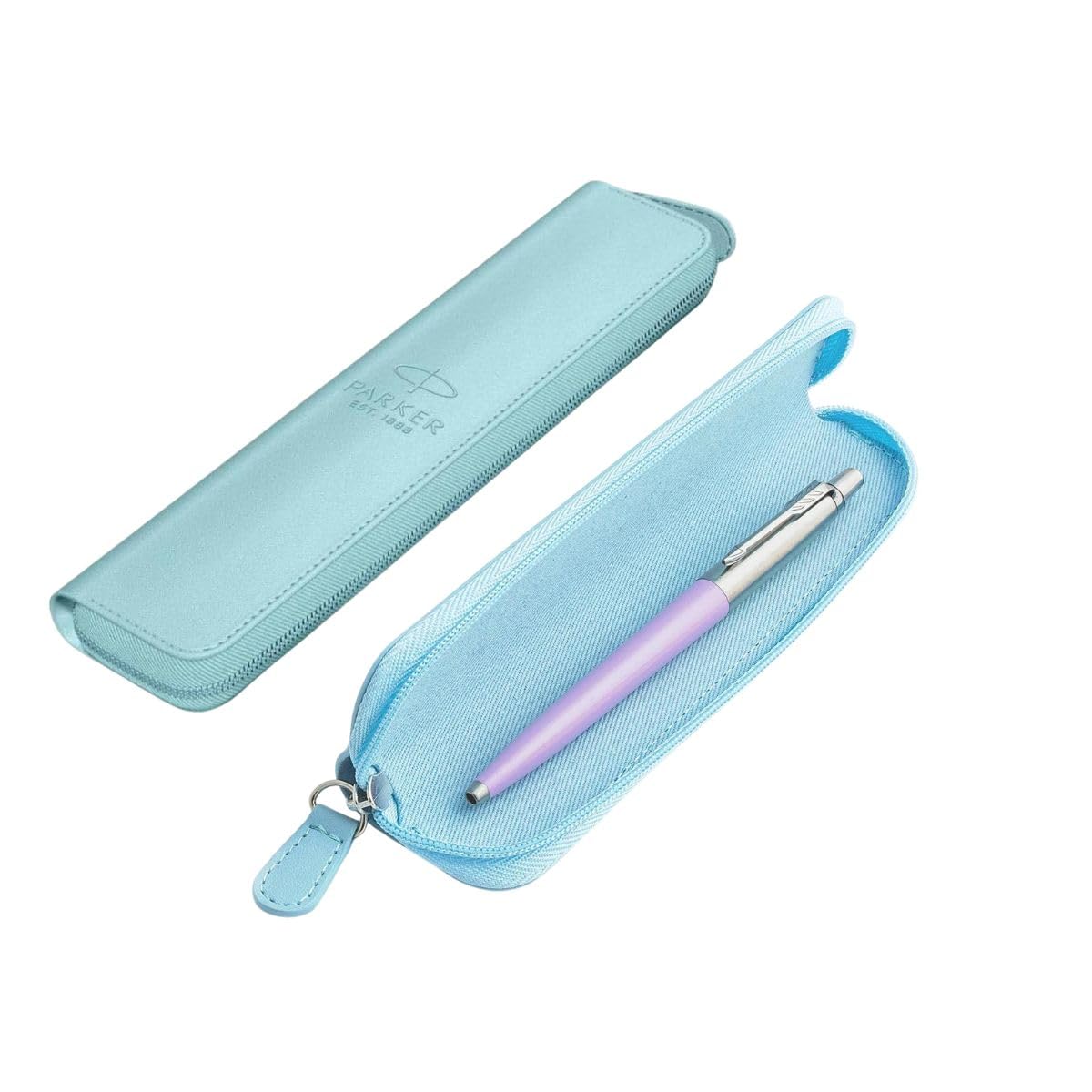Jotter Originals Lilac Pastel Ballpoint Pen with Blue Case Embossed with the Logo