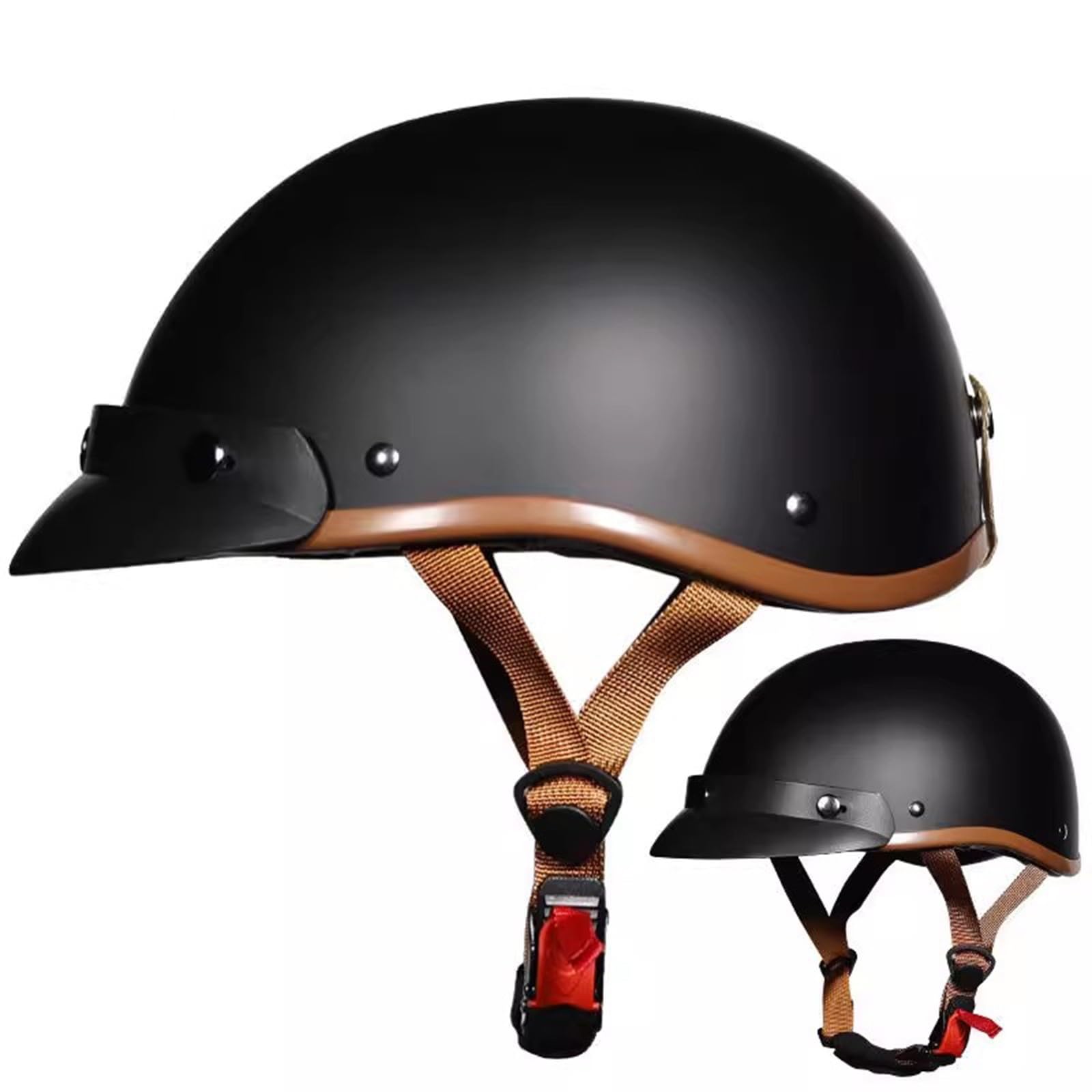 Casco De Motocicleta para Niños, Casco Abierto, Casco para Niños Y Niñas Scooter Eléctrico Casco Infantil Casco Jet Homologado ECE para Ciclomotores Y Cruisers D,L55-56CM