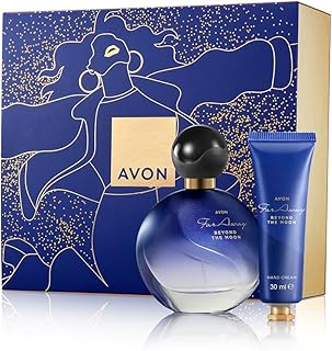 مجموعة هدايا فار اواي بيوند ذا مون من افون، عطر او دي بارفان فار اواي بيوند ذا مون 50 مل وكريم لليد 30 مل، 2 قطعة