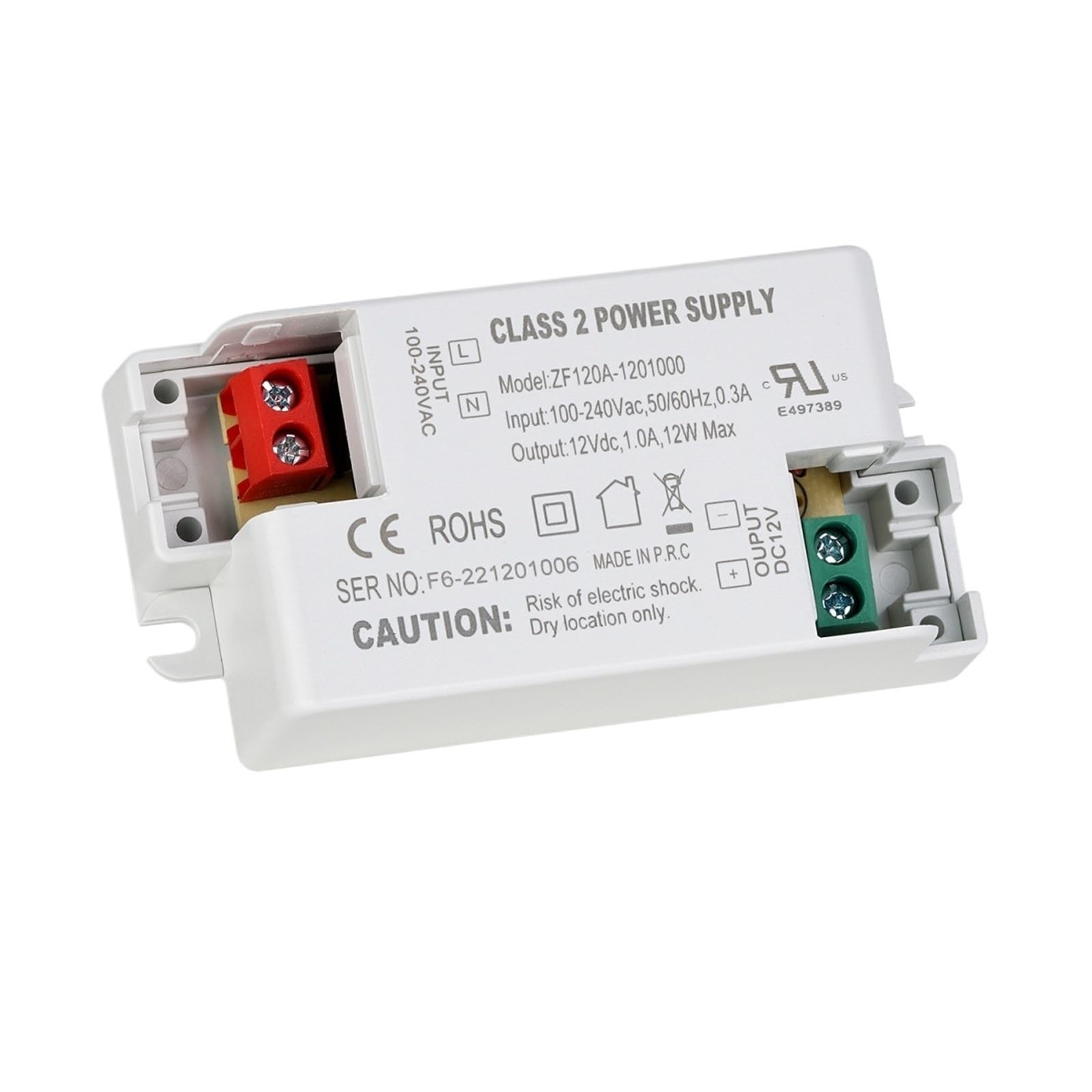 LED Driver Transformer Power Supply 100V/240V AC to 12V/24V DC(12V 1A 12W)