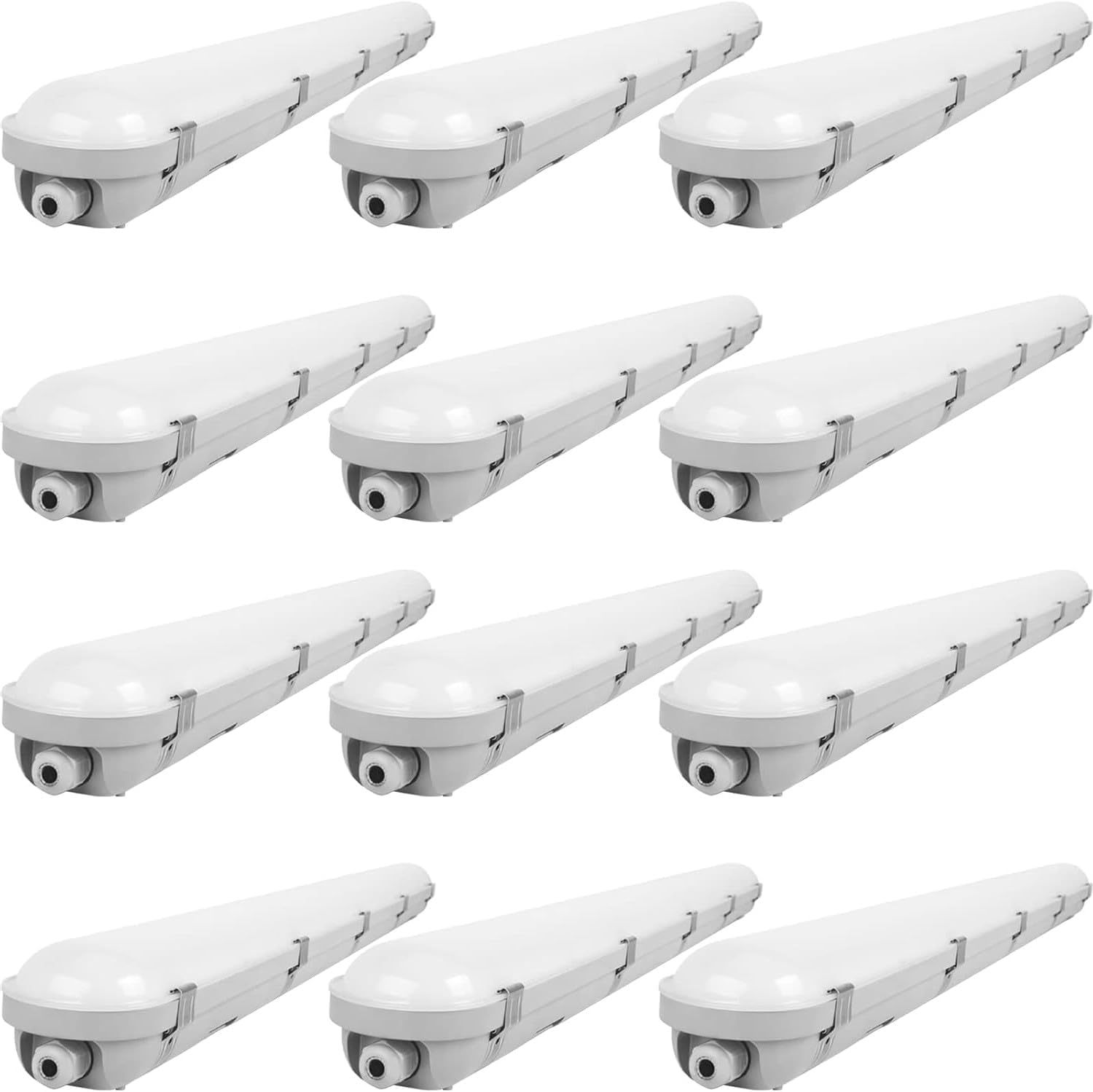 OSTEK 4FT LED Vapor Tight Light 40W 50W 60W Selectable 3000K 4000K 5000K CCT Vapor Proof Light 7800LM