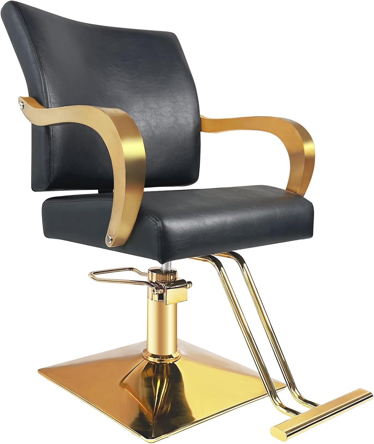 Salon Chairs for Hair Stylist Chair 360 Degree Rotating Barber Chair Hydraulic Pump Hair Salon Chair, Spa Beauty Equipment for Hair Stylists, Tattoo Artists, Cosmetologists (Gold)