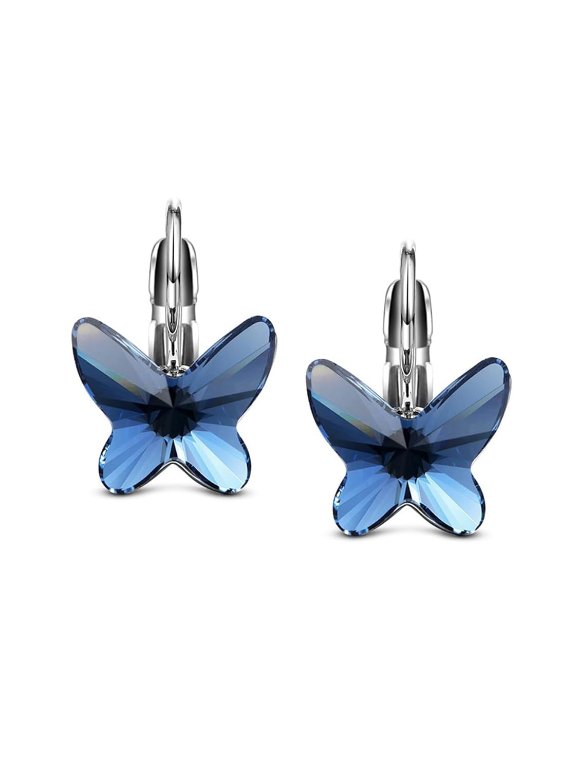 Yellow Chimes Earrings for Women and Girls Crystal Earrings for Women | Silver Rose Gold Plated Butterfly Shaped Earrings | Birthday Gift for Women Anniversary Gift for Wife Valentine Gift for Girls