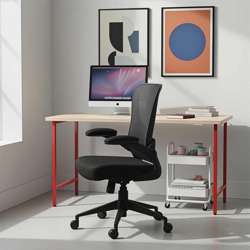 Cadeira Escritório Ergonômica e Confortável DT3 Vita com revestimento Mesh Spandex+Tecido Softex