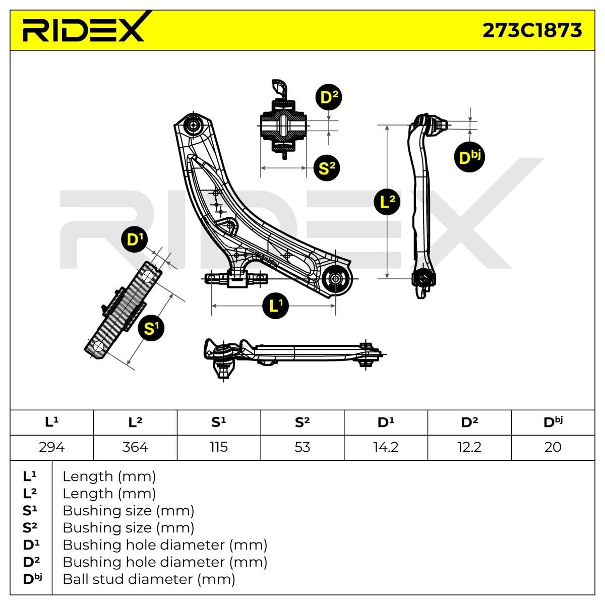 RIDEX 273C1873 Braccio oscillante sospensione ruota Anteriore Destra Attrezzi speciali necessari per montaggio Compatibilità con NISSAN X-TRAIL T32