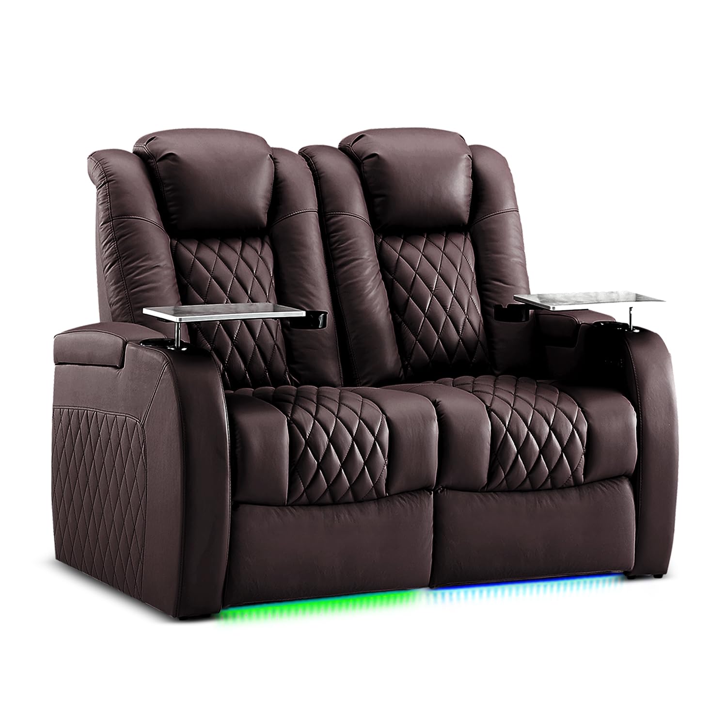 Weilianda Home Theater Seating, Top Grain Leather Movie Theater Chair