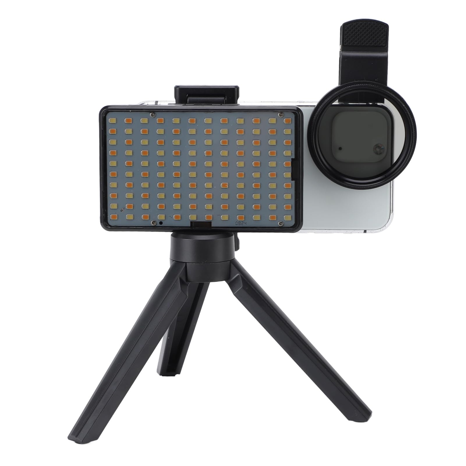 Yinhing Lampe à Selfie Rechargeable pour Photographie, Lumière Vidéo LED, Lampe Photo Portable, 3 Températures de Couleur, intensité 5% - 100%, Batterie 3000 MAh avec Objectif CPL,