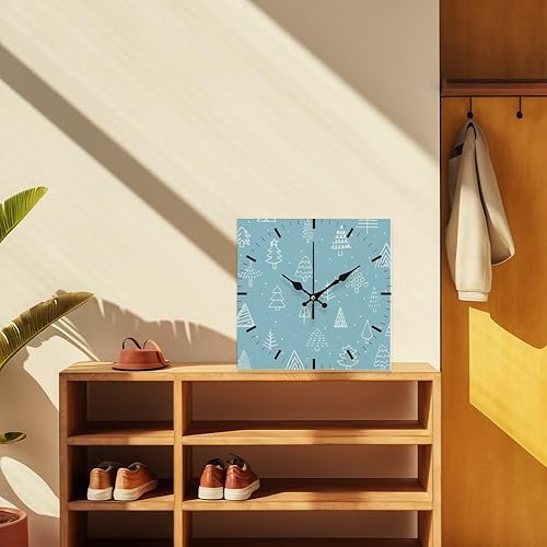 Miniatura 6 de White Xmas Tree Analog Clock Wall Clocks Decorative Battery Wall Clock Non Ticking Silent Clocks Garage Reloj De Pared para Sala for Kitchen