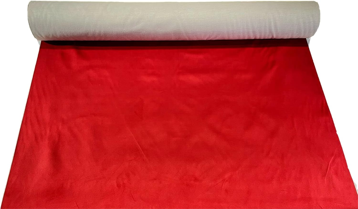 Red Soft Suede Luxury Upholstery Fabric 59'' Wide by The Yard