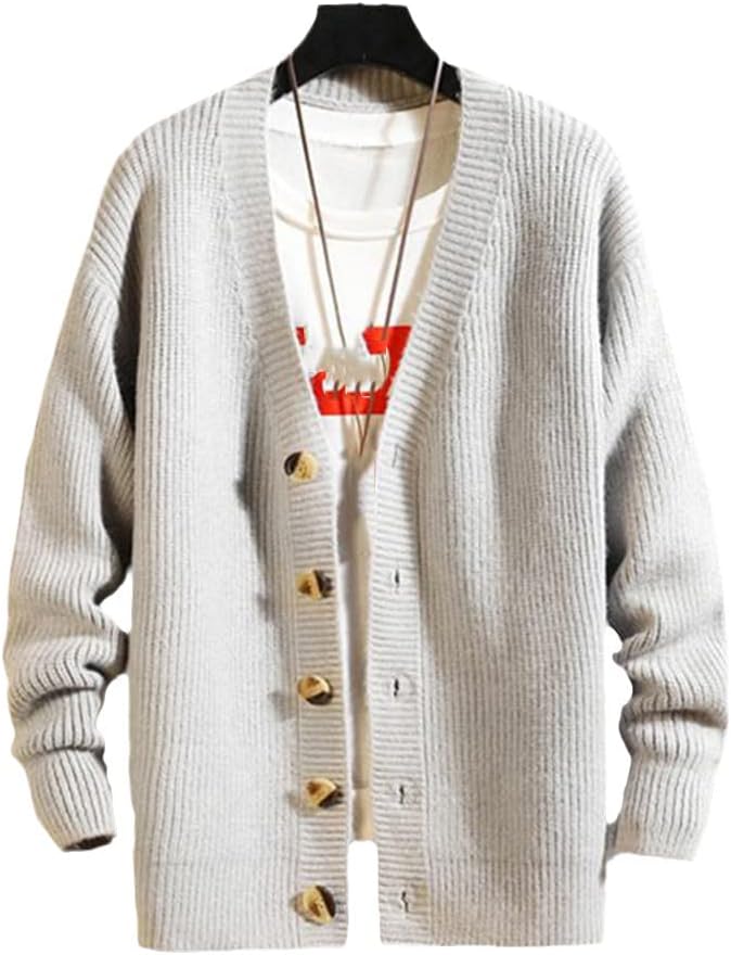 Pure Color Cardigan Sweater Autumn Winter Youth Trend Knit Sweater Short Cardigan Warm Sweater Jacket
