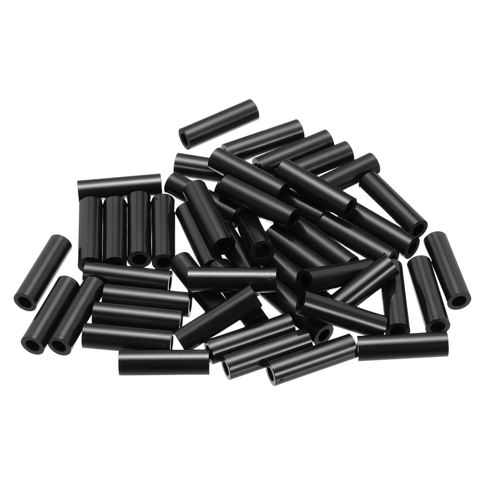 PATIKIL 120Pcs M4 ABS Spacers M4 x 7mm OD x 25mm L Plastic Round Spacer Washers Black Standoff Nut Unthreaded for Screws Bolts Electrical Outlet โ image 1