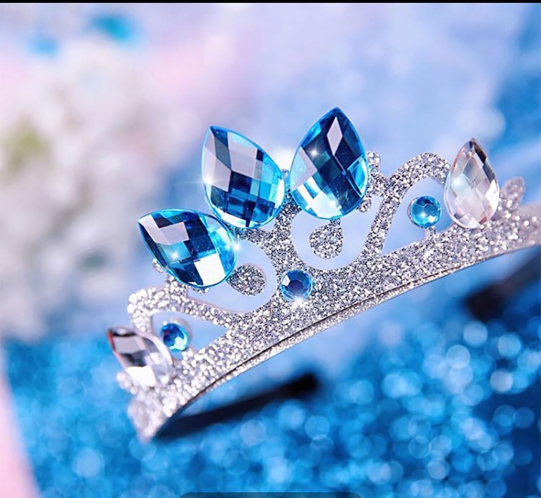 Princess Elsa Wig Frozen Elsa Braid Princess Elsa Dress Up Costume Cosplay Accessories for Kids Girls (blue2)