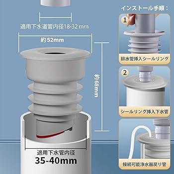 Amazon｜PAVIKE排水口カバー【5.2*6.8cm】防臭キャップ 下水道消