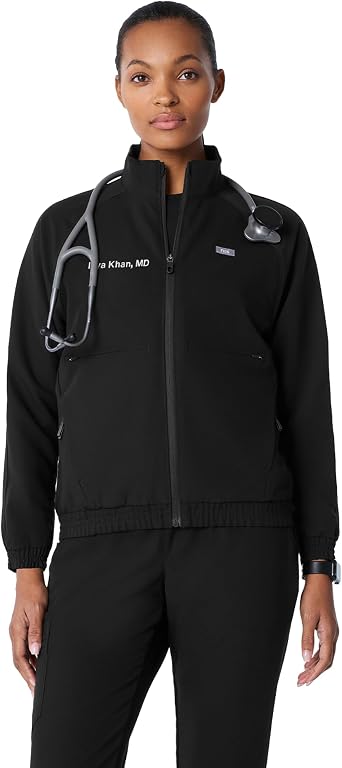 FIGS Sydney Scrub Jacket 3.0 for Women Black, L