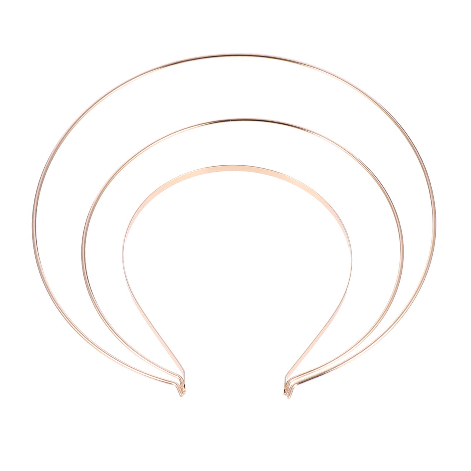 SOLUSTREHalo Crown Headpiece Gold Halo Headband Queen Crown Goddess Graceful Tiara Hair Hoop for Hair Accessory Women Halloween Party