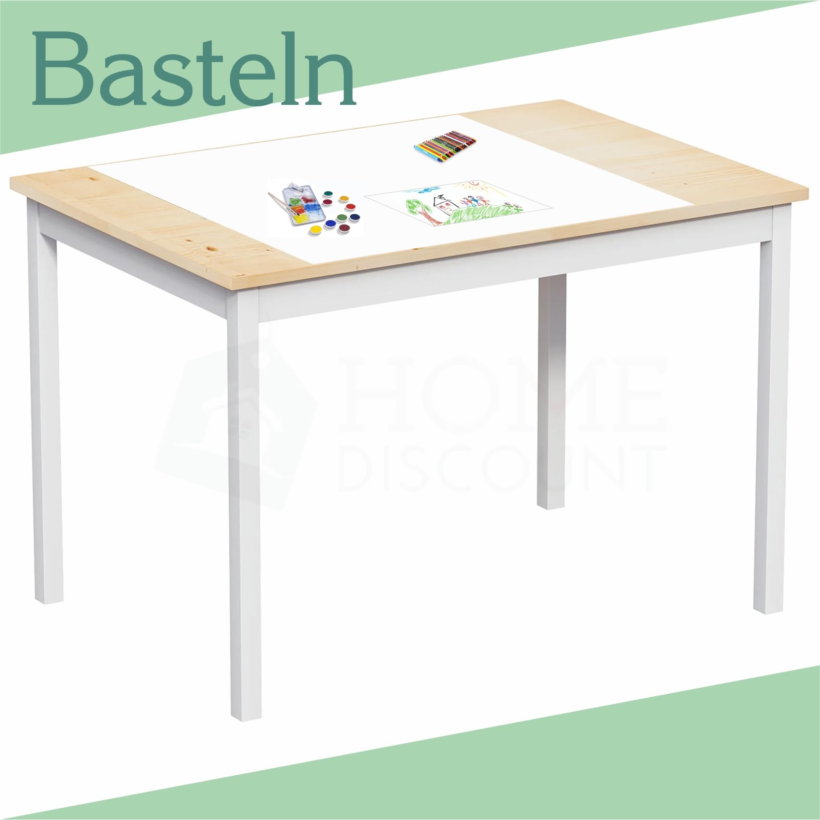 Kinder Tischdecke 150 x 100 cm – abwaschbare Kunststoff Tischdecke mit Motiv – wetterfest, wiederverwendbar & ideal für Kindergeburtstage, Basteln oder Spielen (Ponyhof)