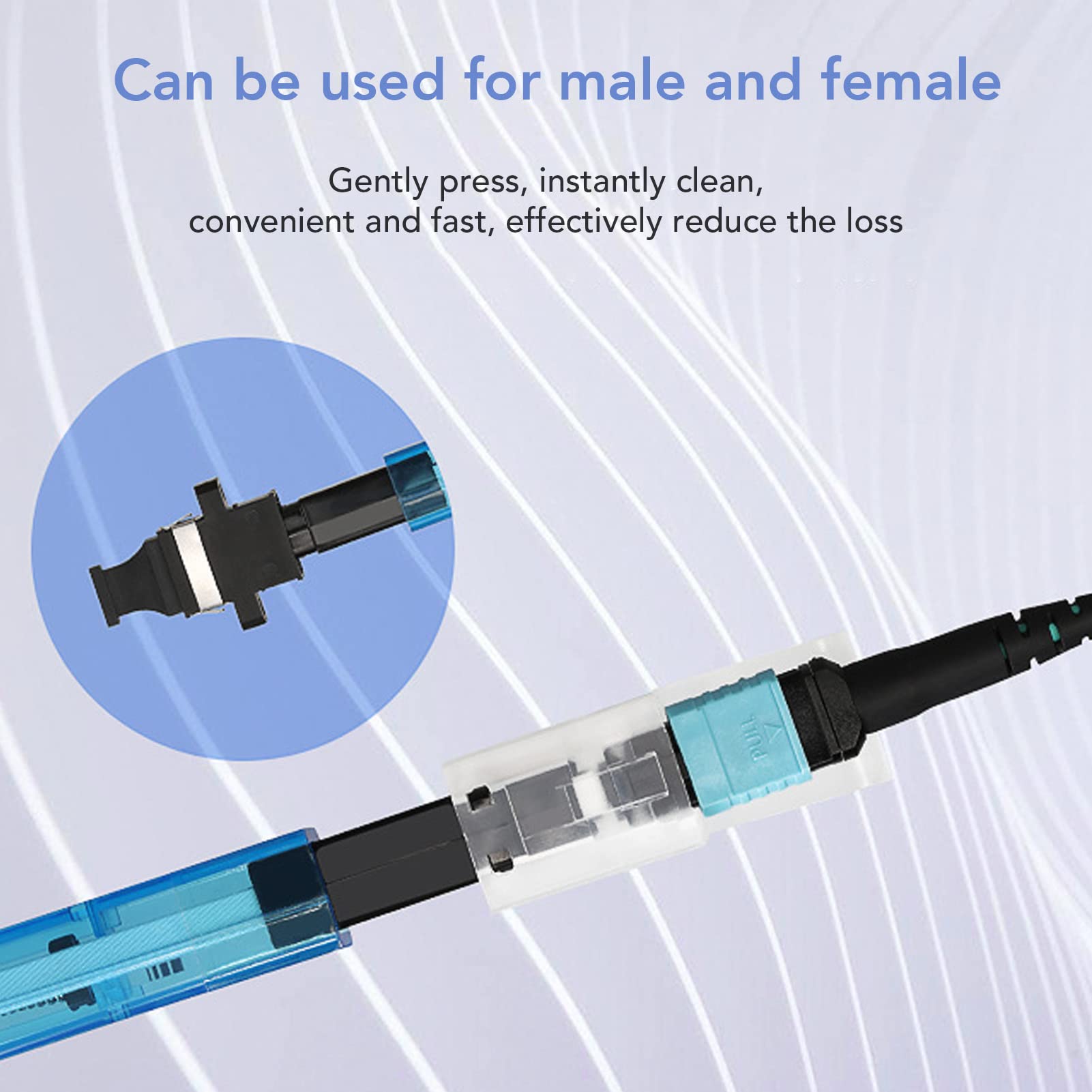 Pulitore Per Fibra Ottica, Penna Per Pulizia Dei Connettori Di Fibra Ottica per connessioni MPO e MTP, One-Click Strumento Di Pulizia Della Detergente Fibra Ottica, 600+ Pulisce