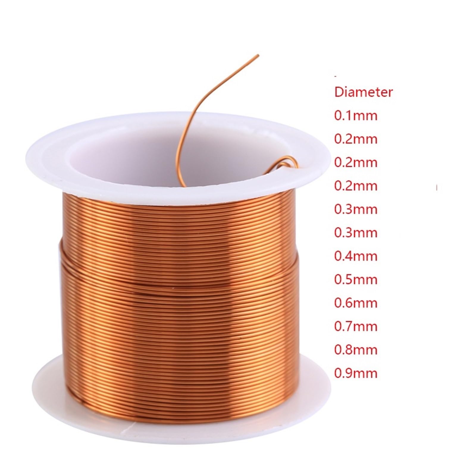 Alambre de cobre, Soldadura de cobre, alambre esmaltado, fabricación for bobinas electromagnéticas(0.2mm*100Meters)