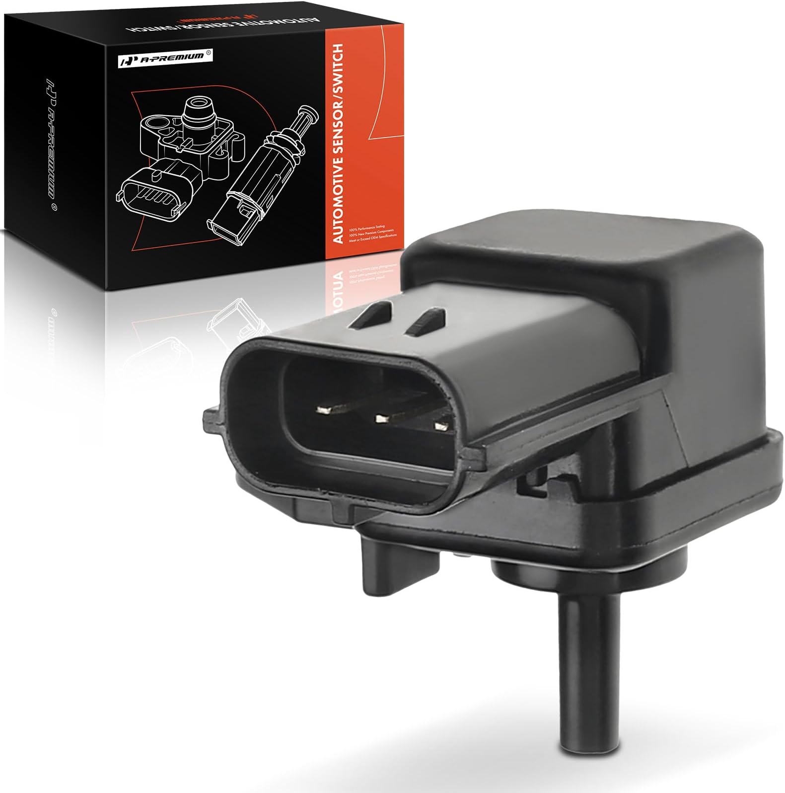 A-Premium Manifold Pressure MAP Sensor [W/ 3Pins] Compatible with Mazda Vehicles - 3, 6, 626, Miata, Millenia, Protege, Protege5, RX-8, RX8-1.3L 1.6L 1.8L 2.0L 2.3L 2.5L 3.0L - for # KL4718211A