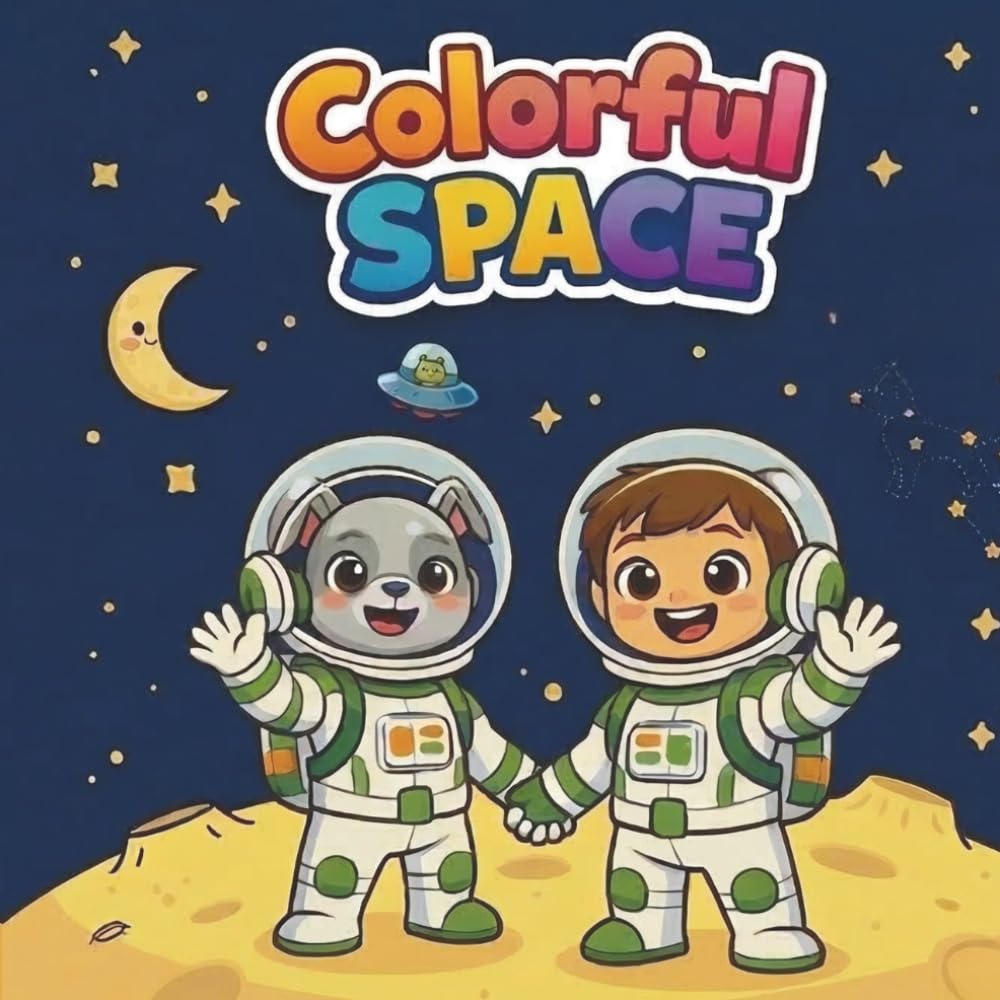 Colorful space: A Jumbo Space Coloring Book for Toddlers and Kids Ages 2-7