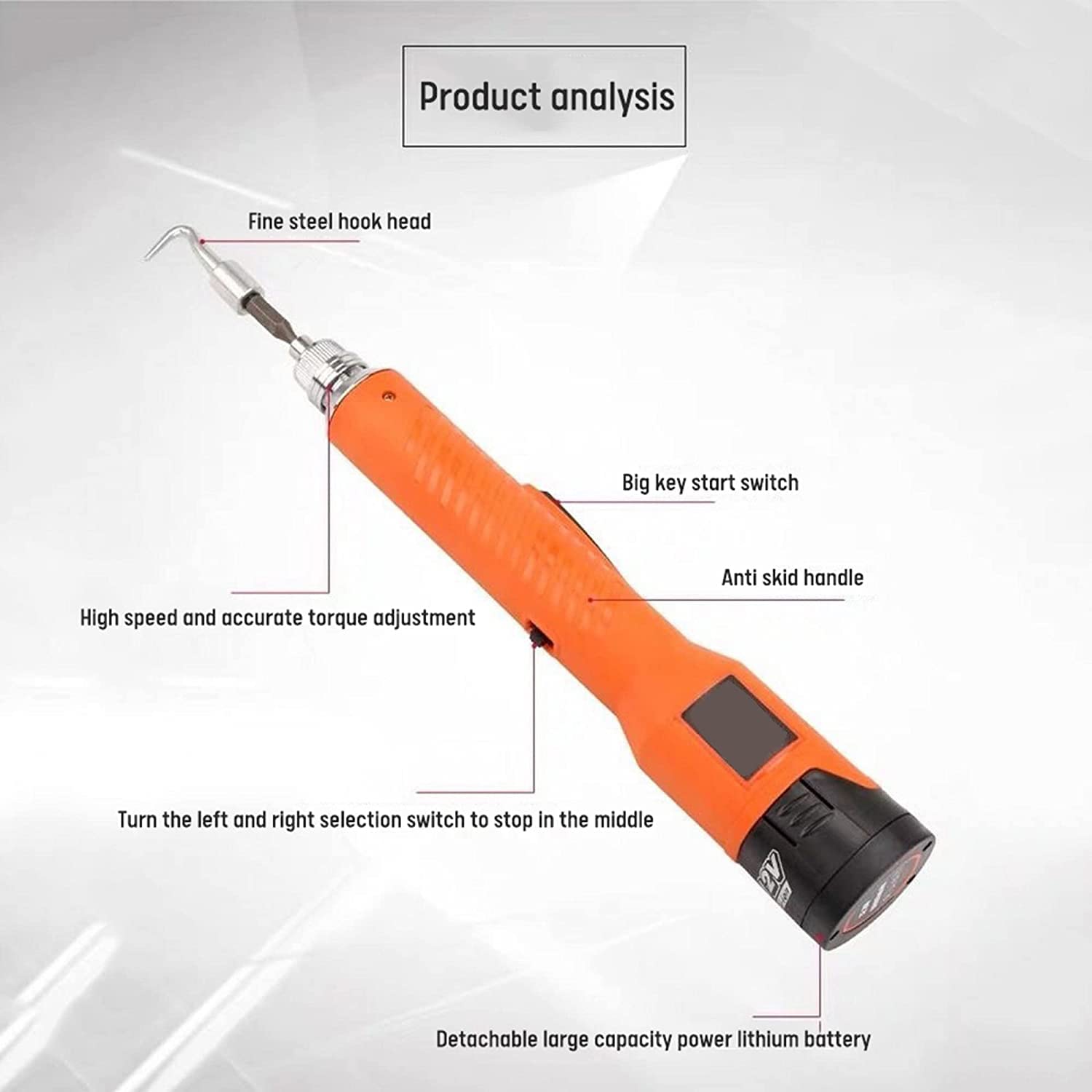 Ręczne szczypce do wiązania drutu 12,8 V elektryczna maszyna do wiązania drutu, automatyczne narzędzie do nawijania haka warstwowego z pręta stalowego