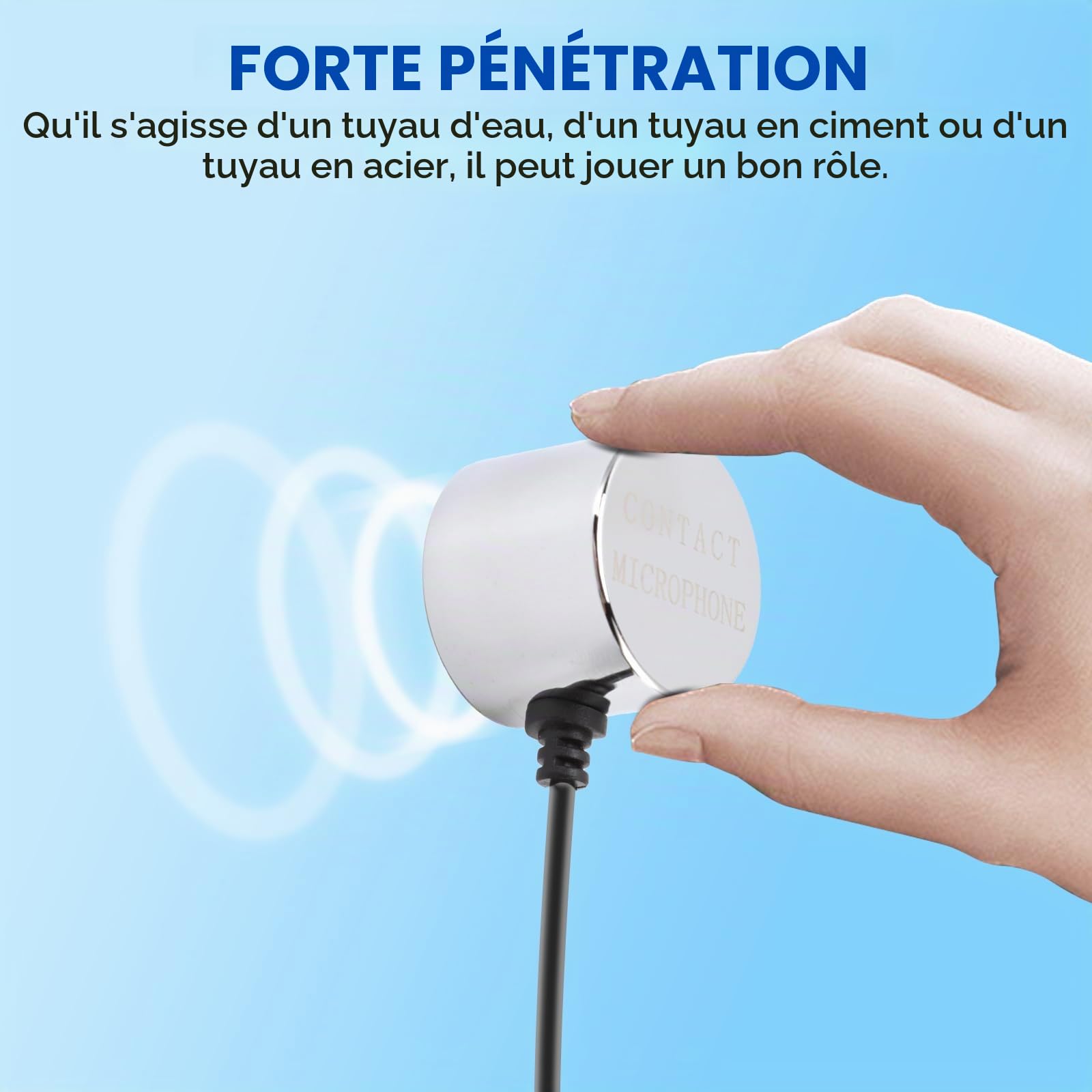 Détection de Fuite d'eau Capteur de Fuite d'eau de Tuyau Souterrain Professionnel Détecteur de Fuite d'eau Amélioré Fuite de Tuyau d'eau à Double Sonde Haute Hy 929 Détecteur de Fuite d'eau