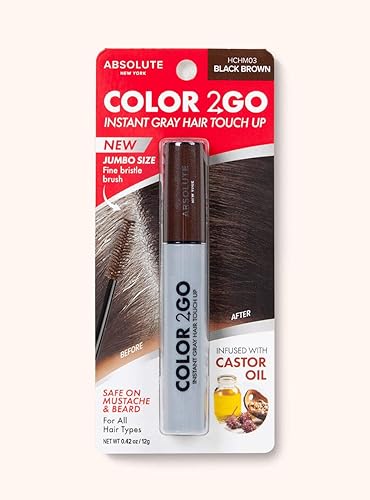 Color 2 Go - Máscara de cabello HM-03 marrón oscuro
