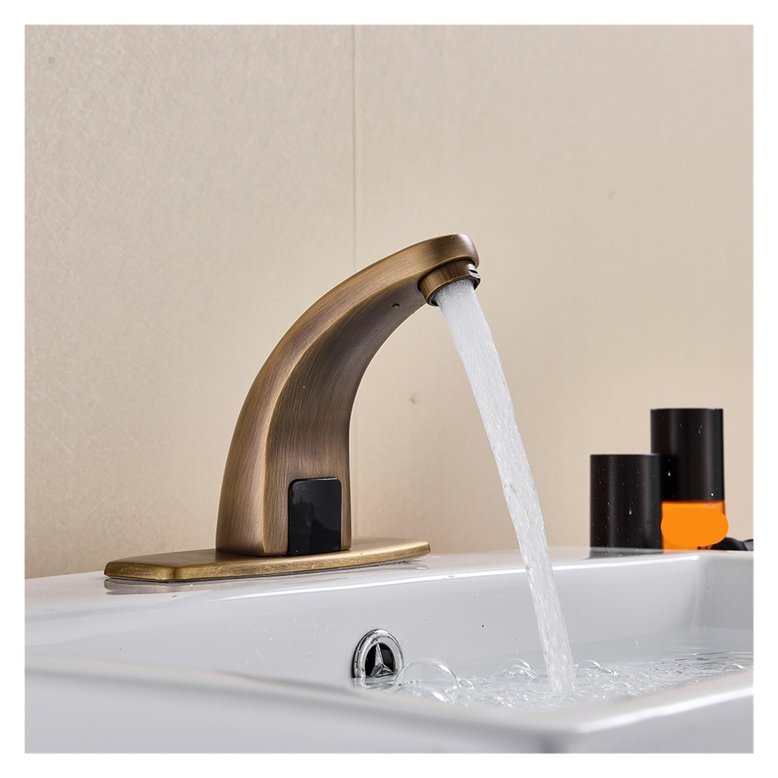 Grifo de lavabo de latón antiguo grifo de baño de inducción automático