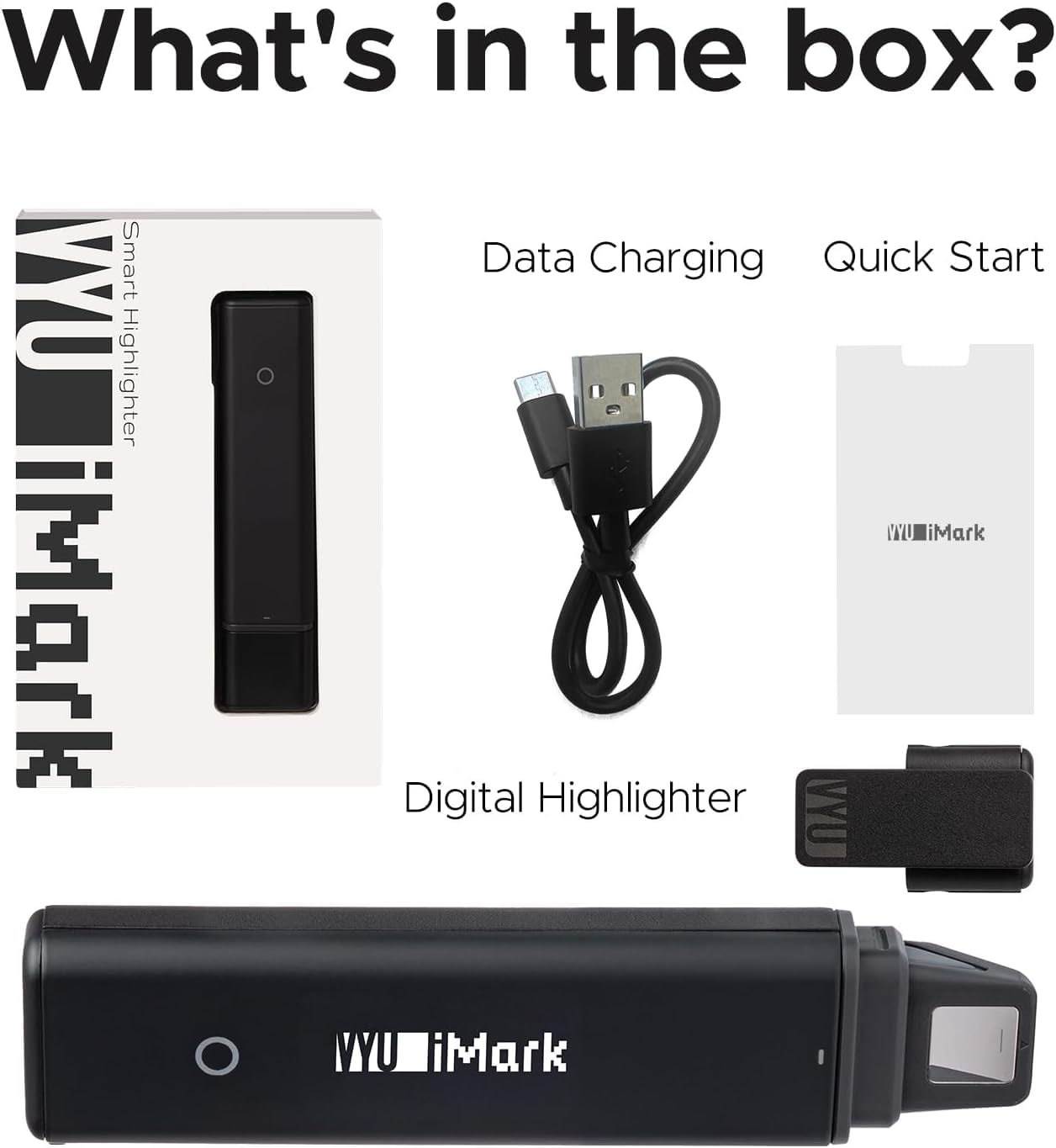 VYU iMark Digital Textmarker, Smart AI Scanner Pen, ChatGPT-4o Powered Scan, OCR Digital Scanning Device, AirDrop Export, für iOS/Android, Bestes Geschenk für Studenten & Buchliebhaber