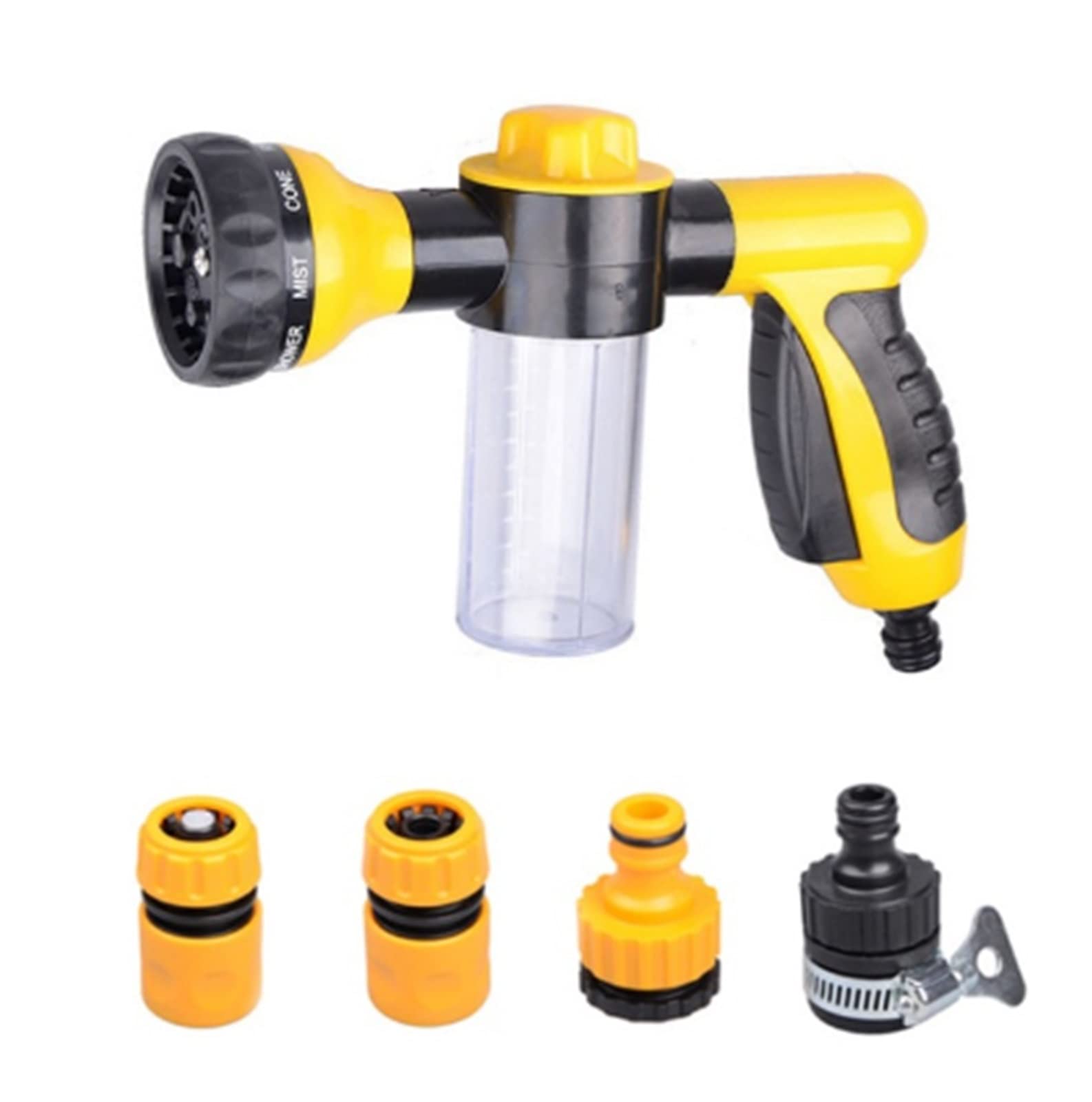 Tubo Acqua Giardino Ugello for tubo flessibile Rondella for auto Giardino Irrigazione a getto d'acqua Spruzzatore ad alta pressione Schiuma Lancia Automobili Strumento di pulizia(Washer Sprayer Set)