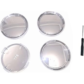Amazleer Set of 4 Hub Caps 75 mm for Mercedes Wheel Hub Caps Wheel Hub Caps with Valve and Screwdriver Hub Caps