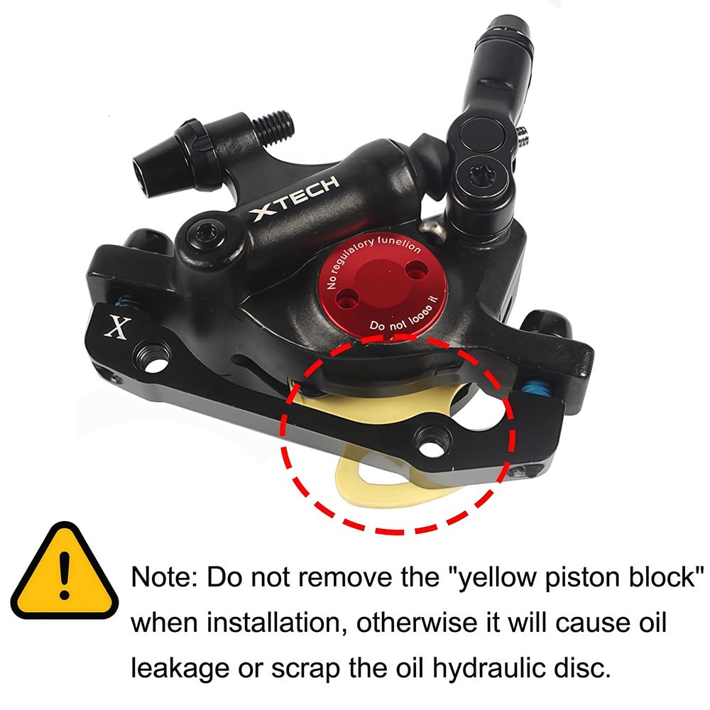 Étriers de Frein à Disque hydrauliques pour vélo, HB-100 Freins à Disque VTT Étrier Avant/arrière, Freins à Double Piston, pour vélos de Montagne, pliants et de Route